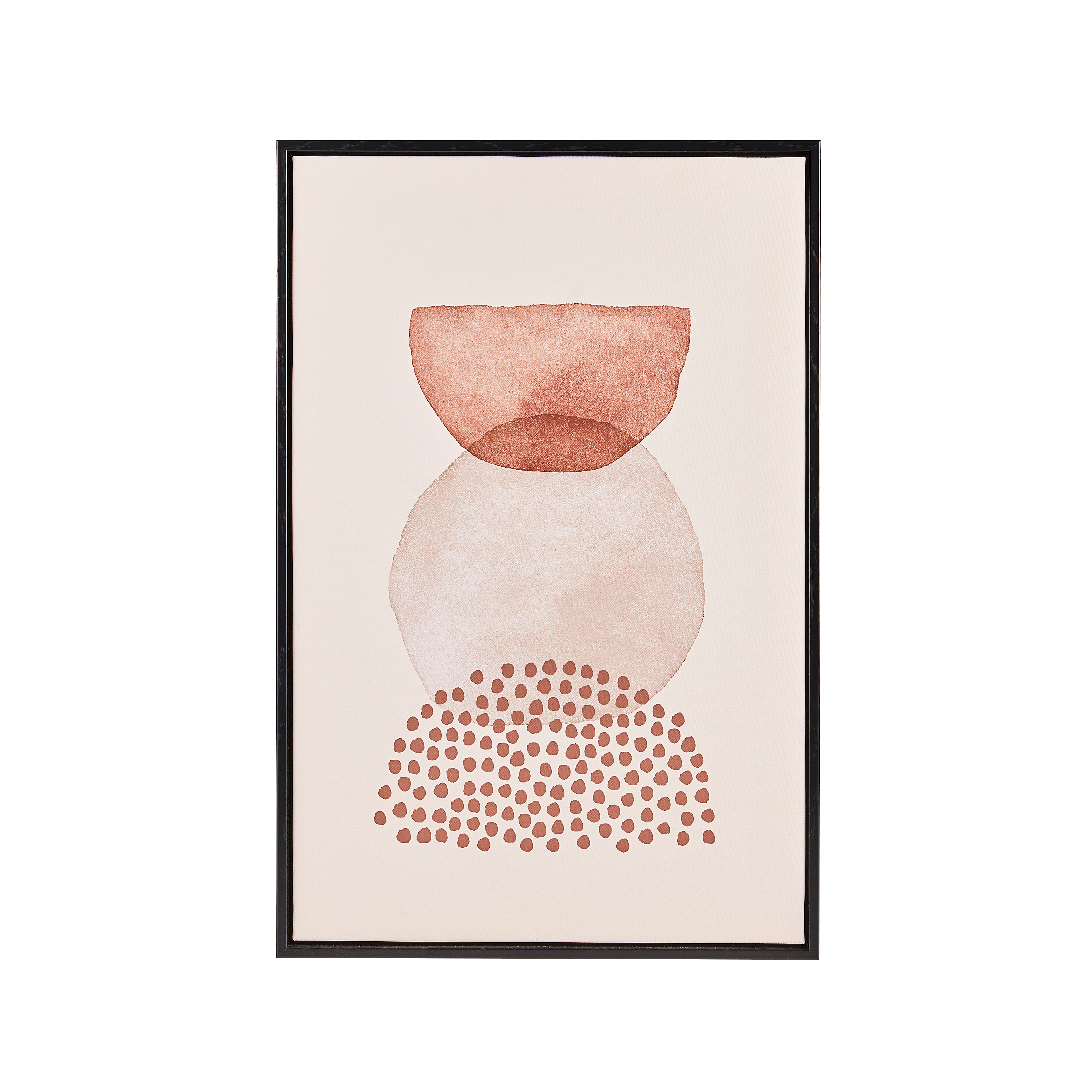 ABSTRACT Wanddecoratie zwart, wit, bruinH 60 x B 40 x D 3,5 cm