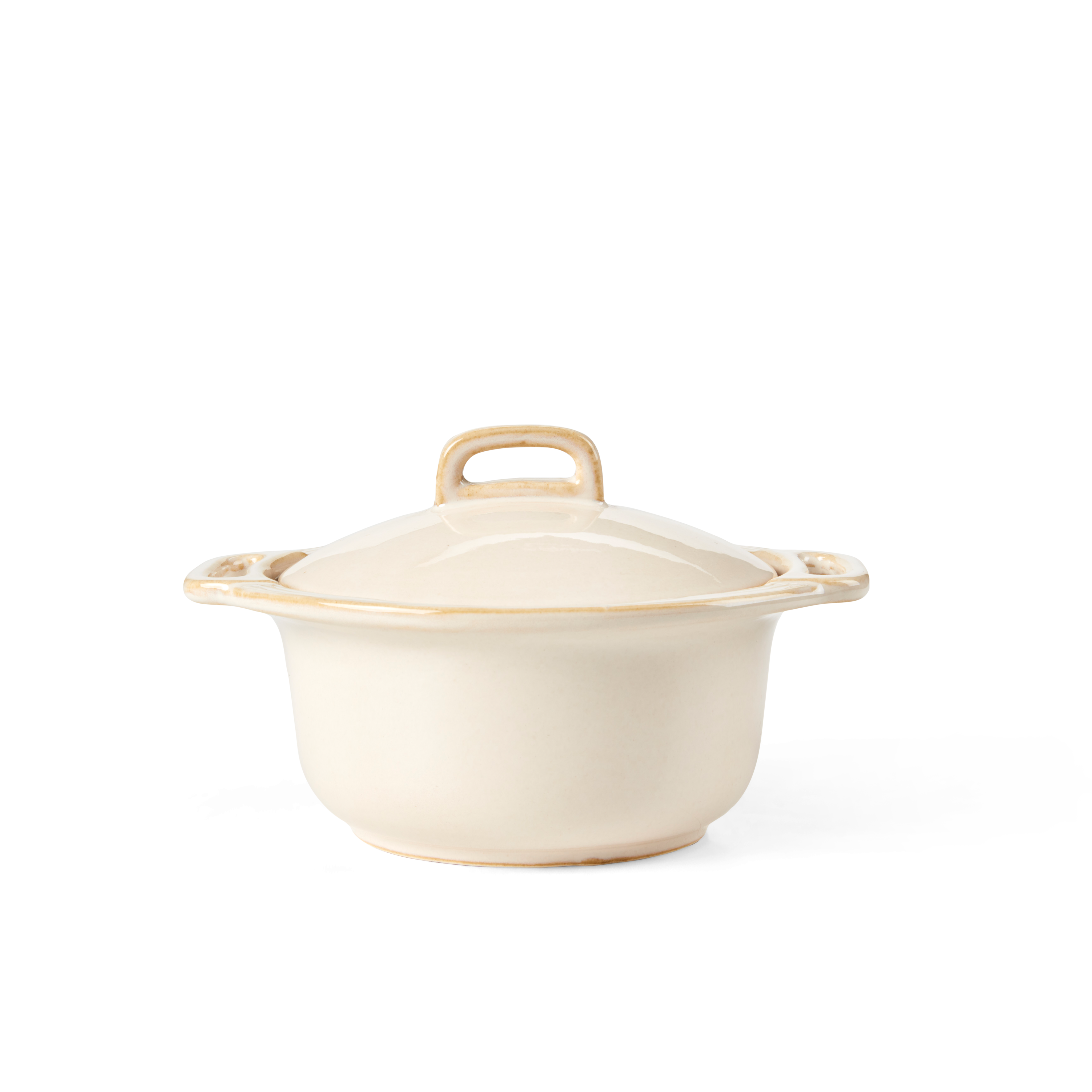 CASSOLA Ovenpot met deksel 40 CL beigeH 10,8 cm - Ø 14,3 cm - CASA