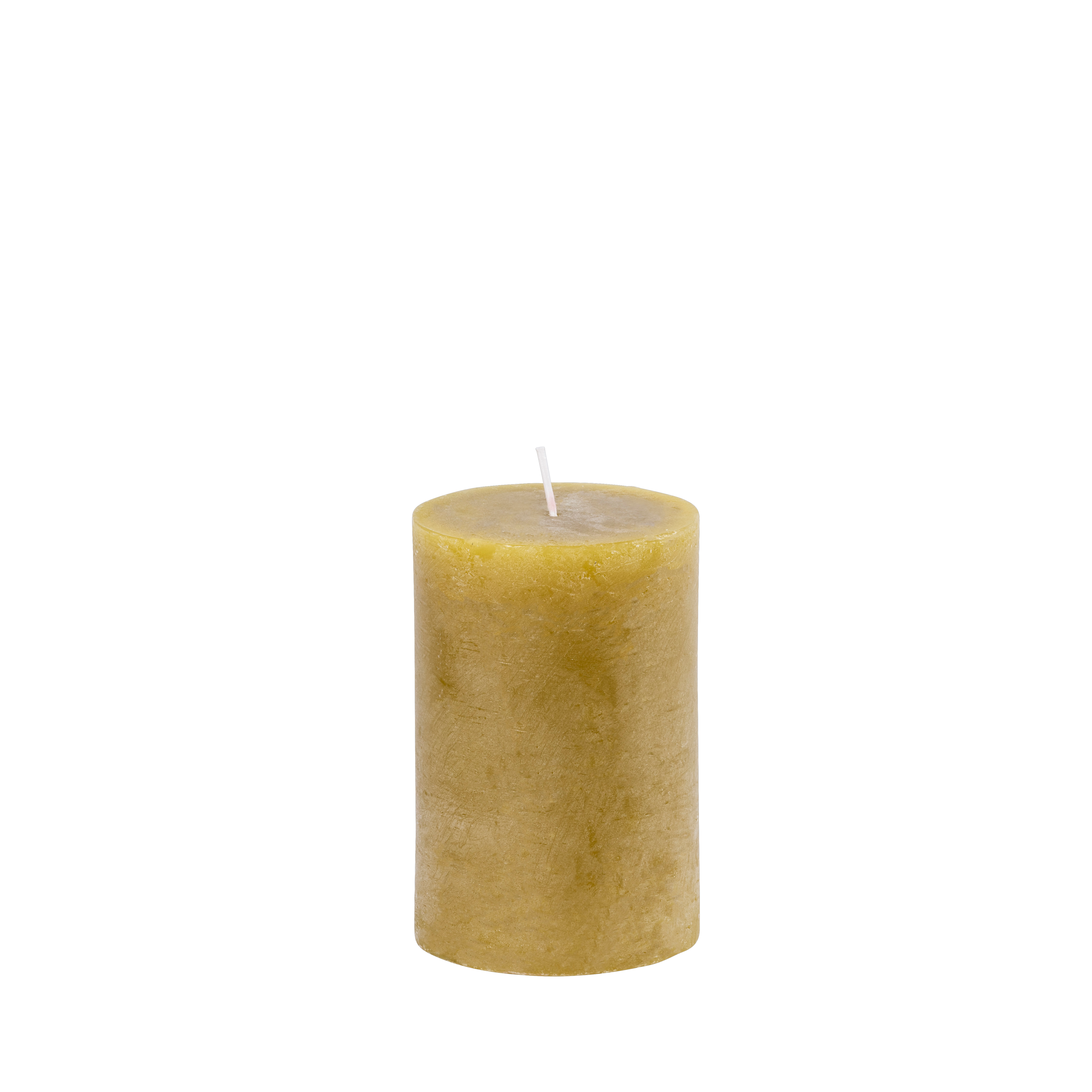 PURE RUSTIC Kaars olijfgroenH 12 cm - Ø 8 cm