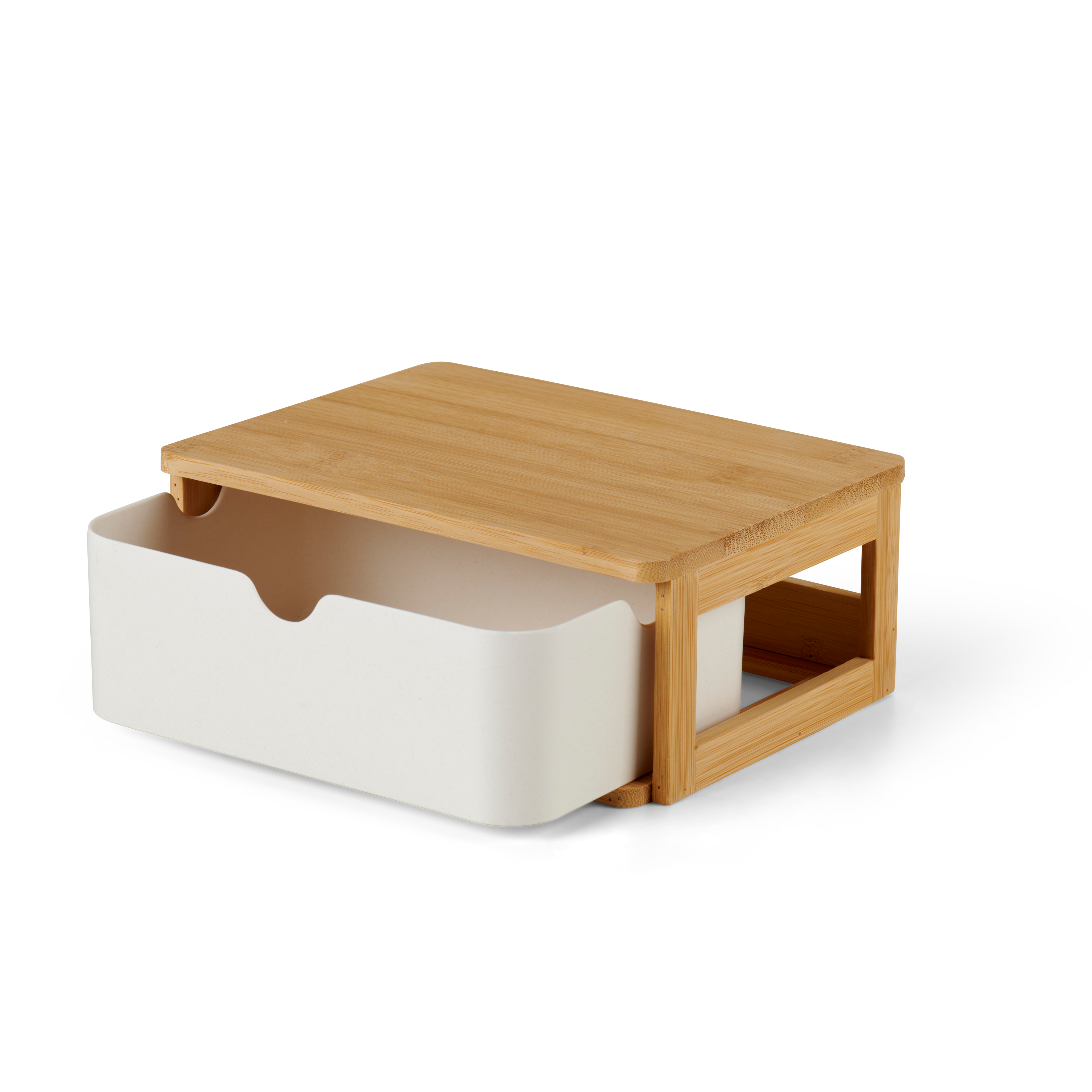 KONDO Organiser 1 lade wit, naturelH 8 x B 19,5 x D 14,8 cm