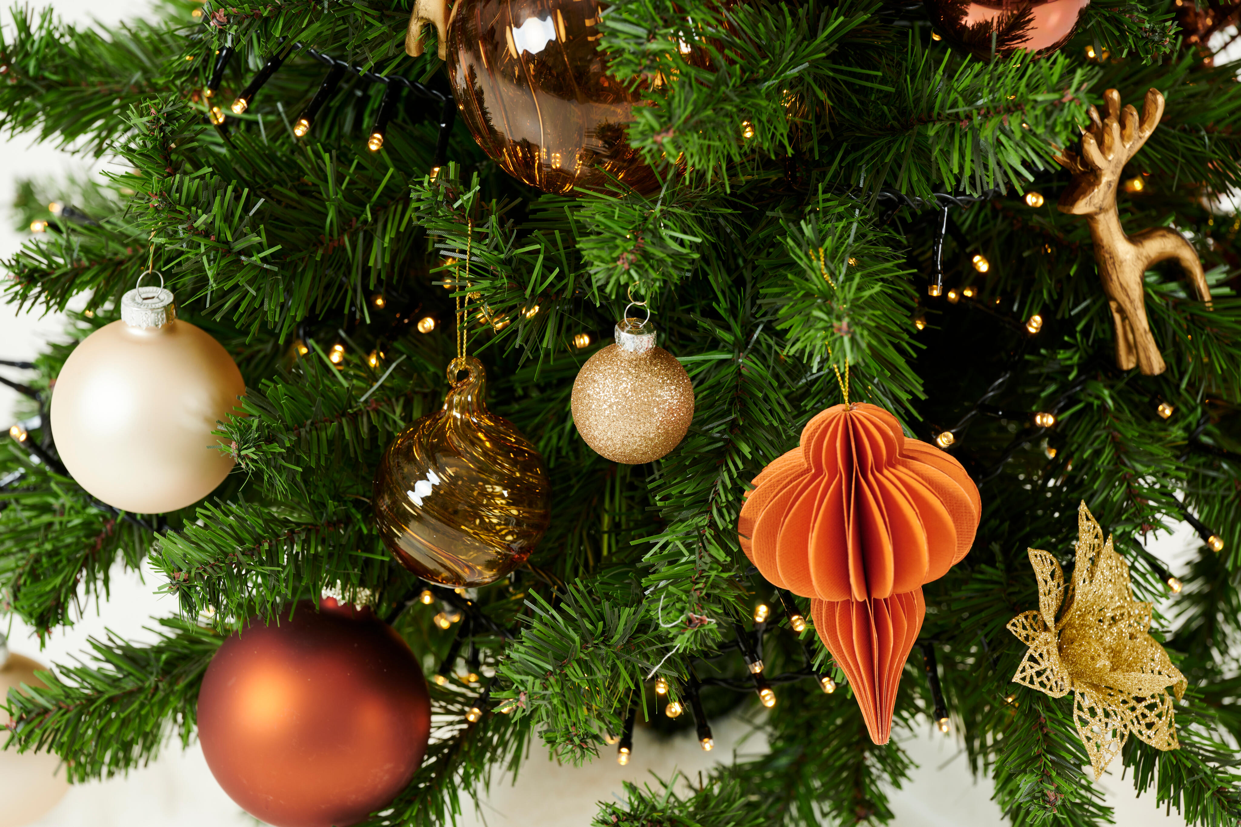 ISTA Kerstbal oranjeH 13 x B 6,5 cm