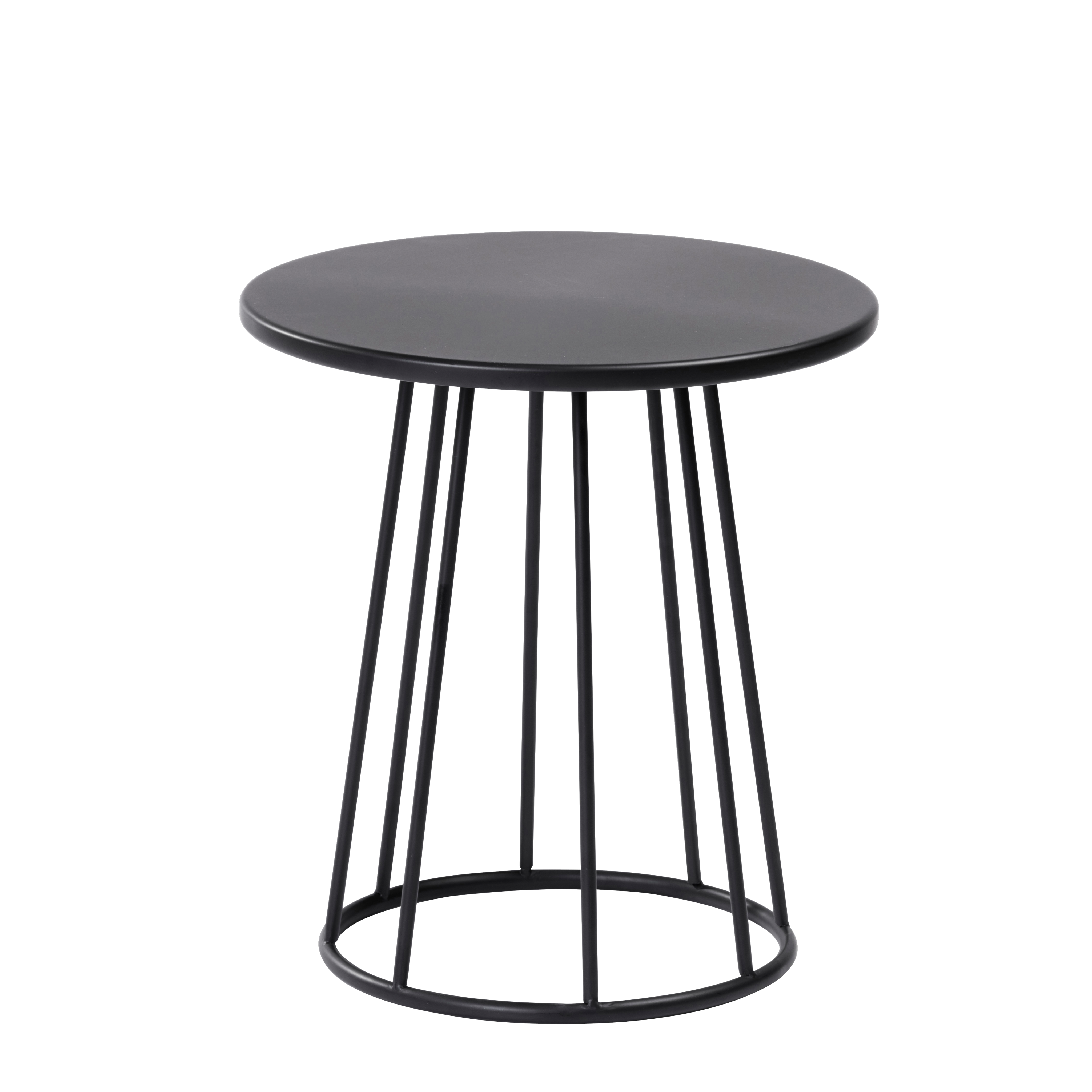 MILLER Bijzettafel zwartH 45 cm - Ø 42 cm