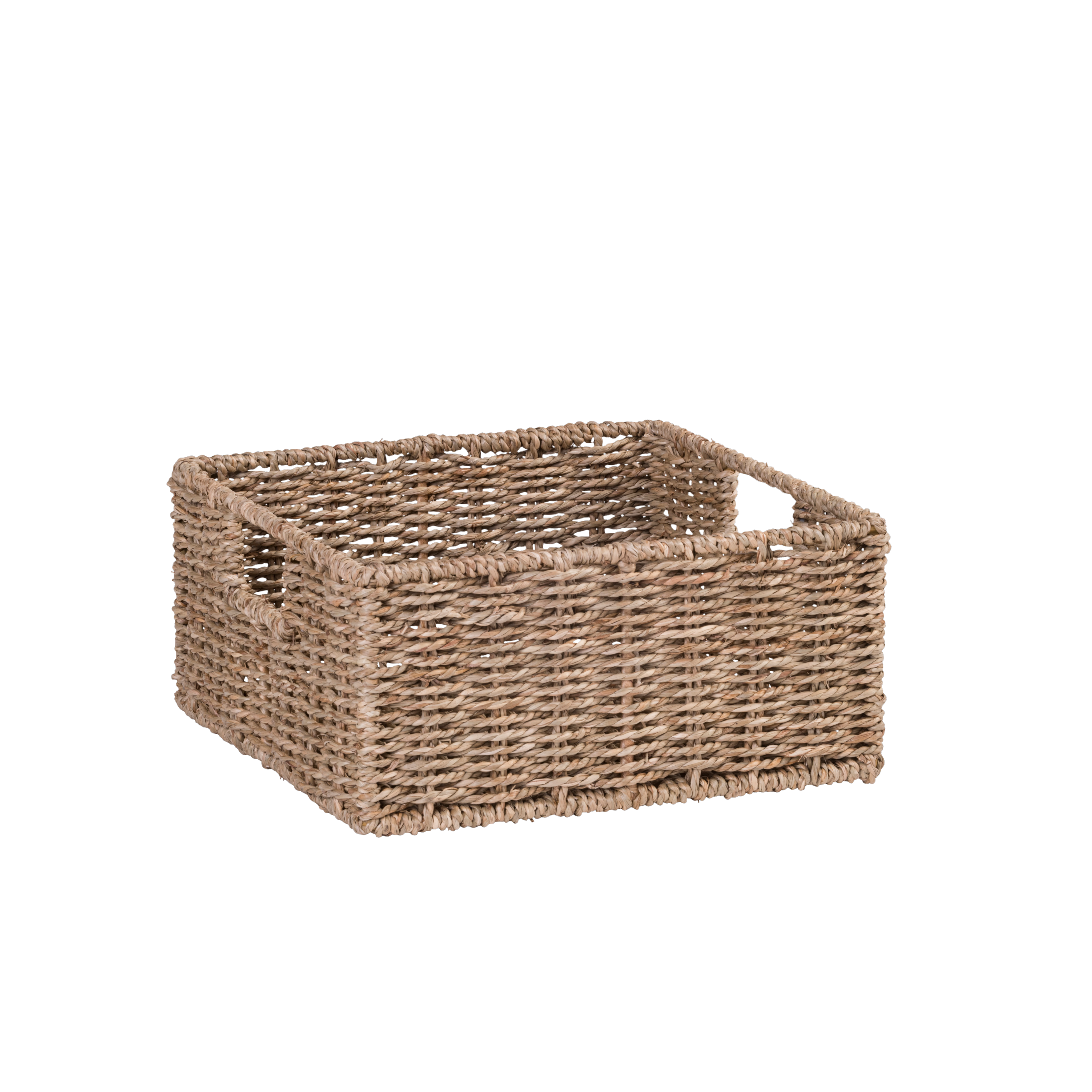 SEAGRASS Opbergmand naturelH 13 x B 27 x D 27 cm