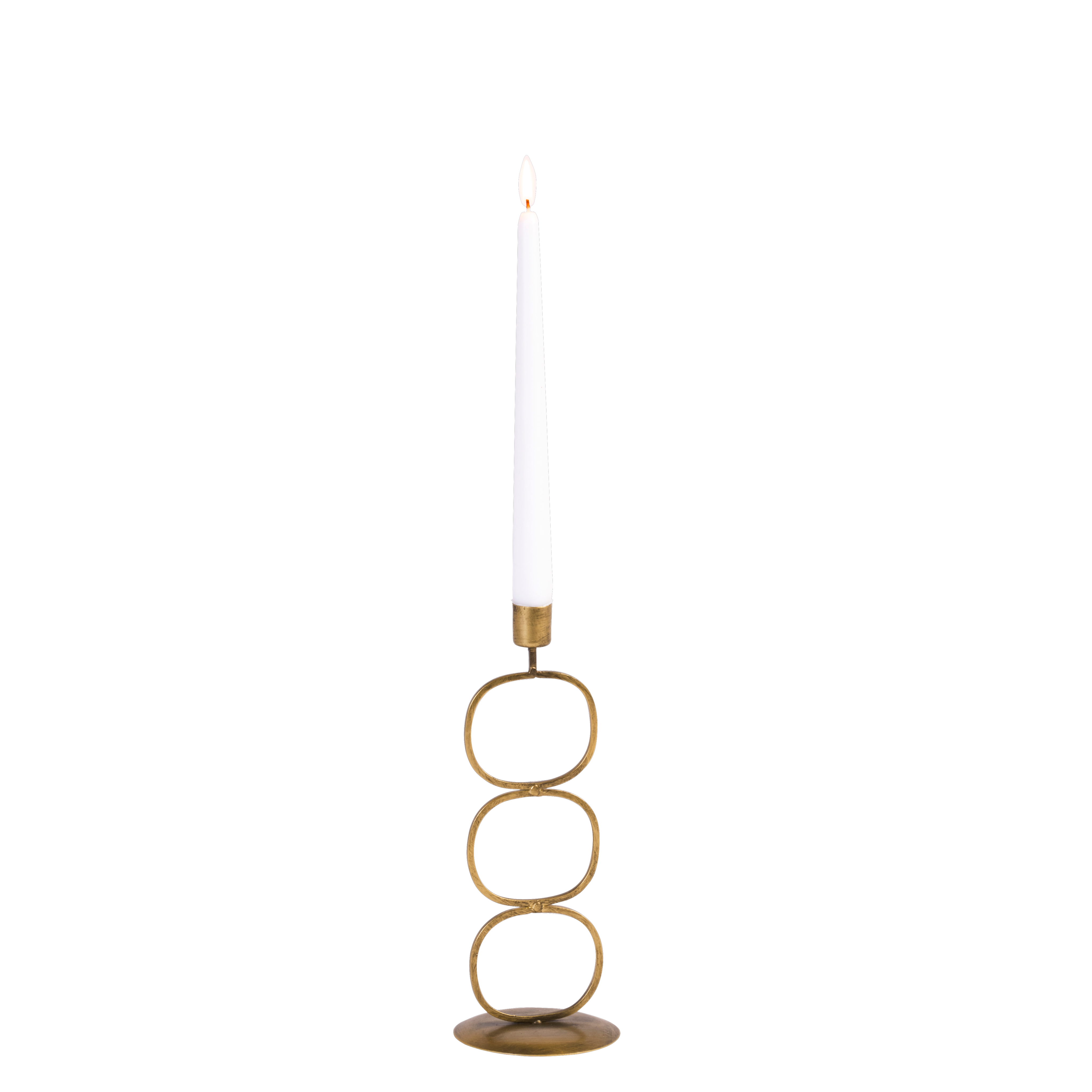 OVAL Kaarsenhouder goudH 25,5 cm - Ø 9,8 cm