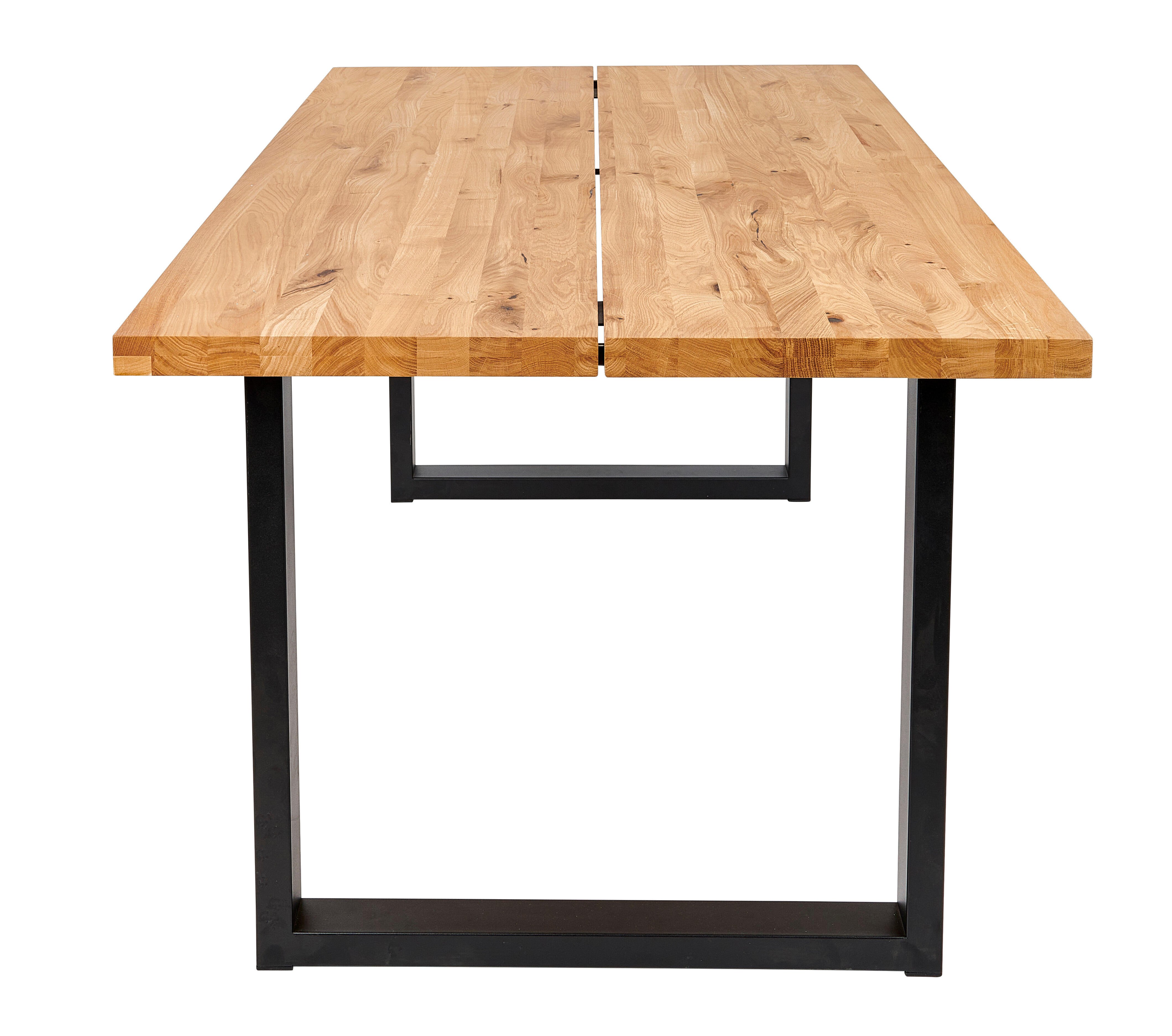 OAKSPLIT Eettafel met U-poten metaalH 72 x B 95 x L 200 cm