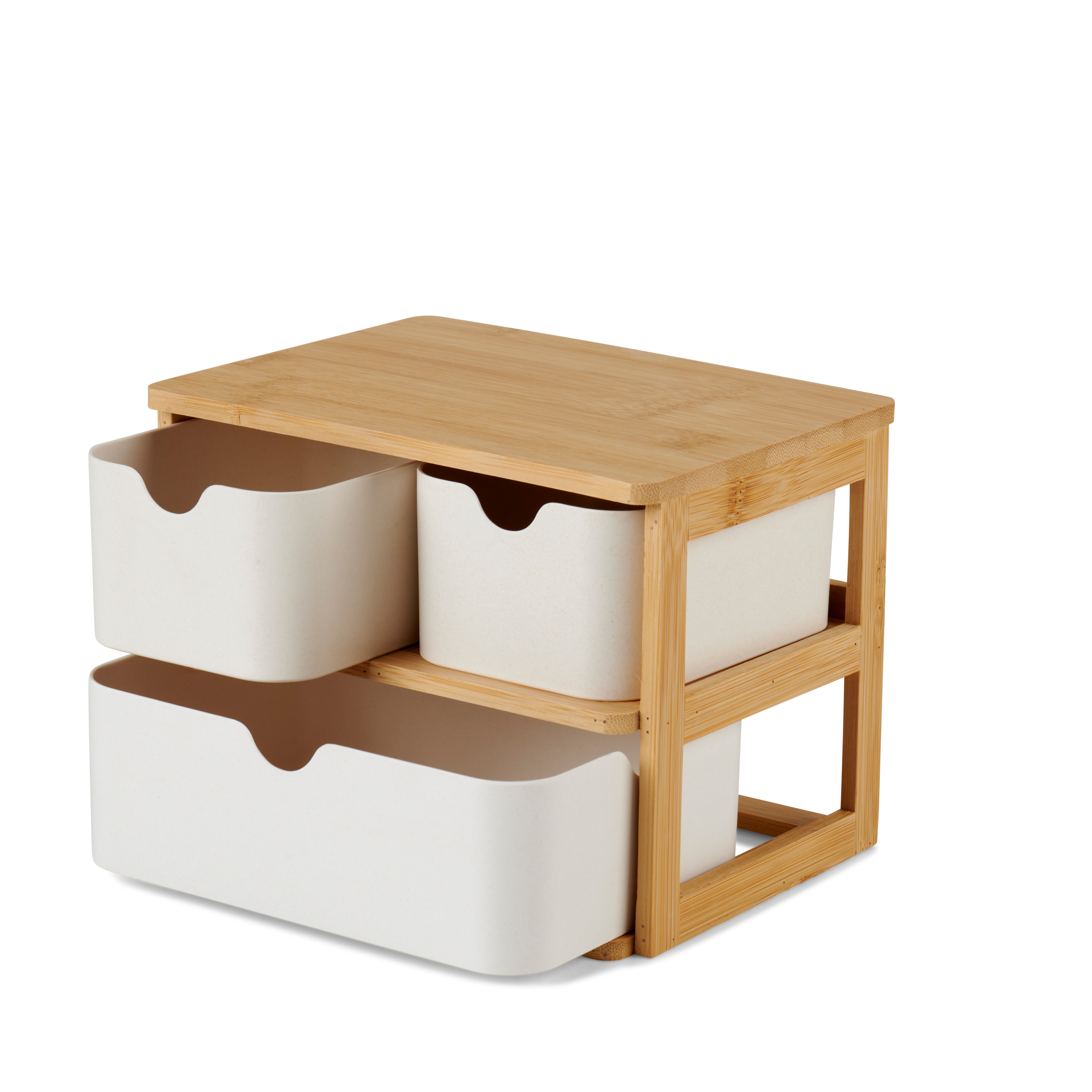 KONDO Organiser 3 lades wit, naturelH 15 x B 19,5 x D 14,8 cm