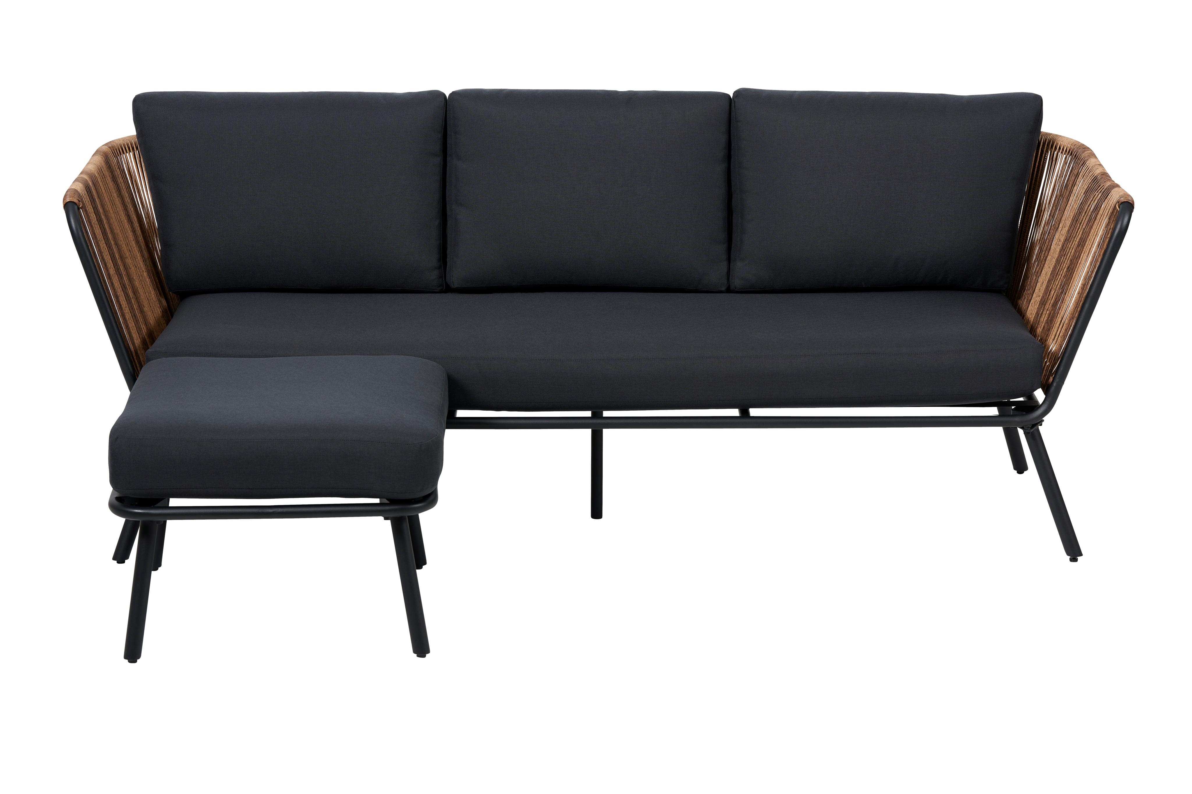 ACAPULCO Loungeset naturelH 74,5 x B 210 x D 75 cm - CASA