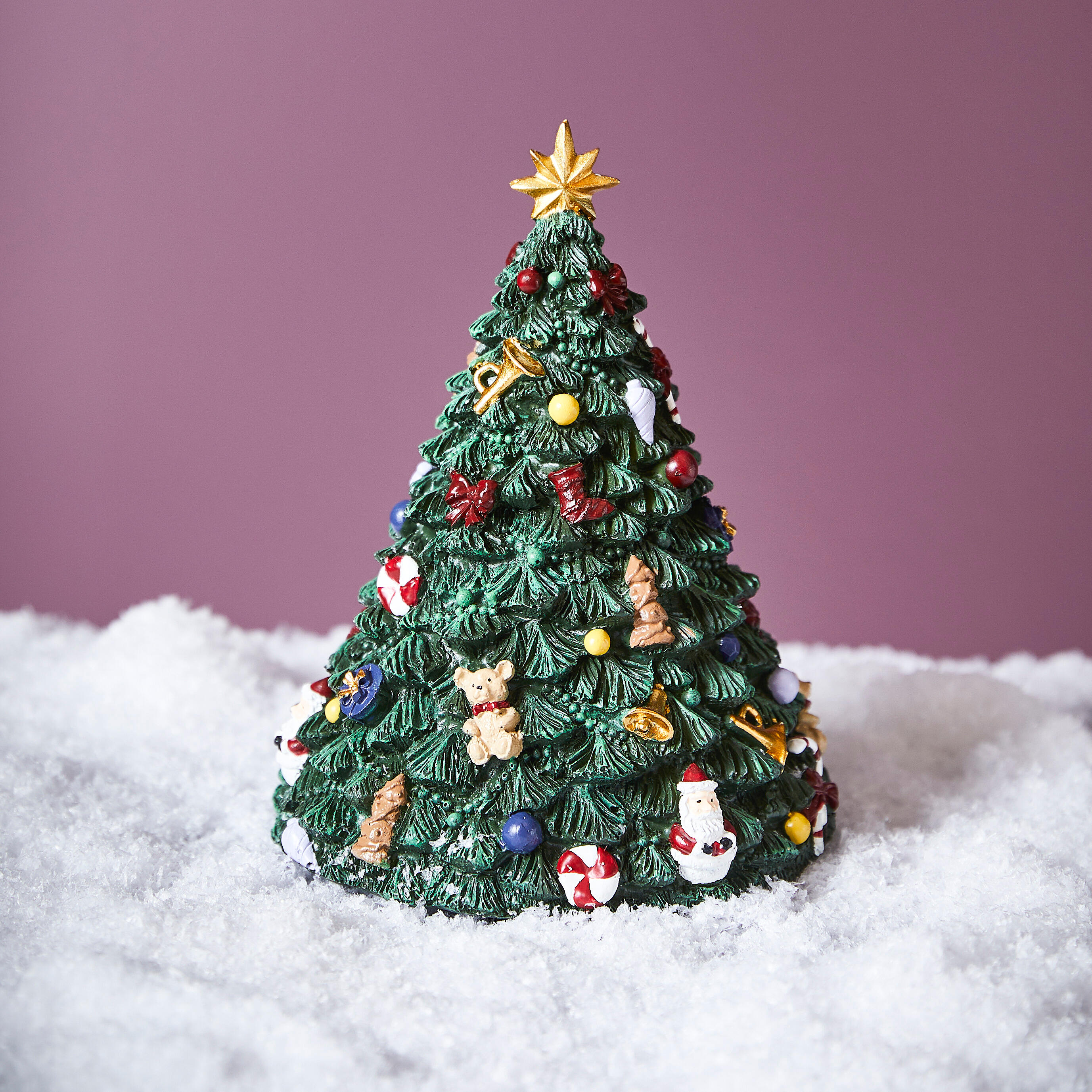 NOEL Kerstdecoratie groenH 17 cm - Ø 13 cm