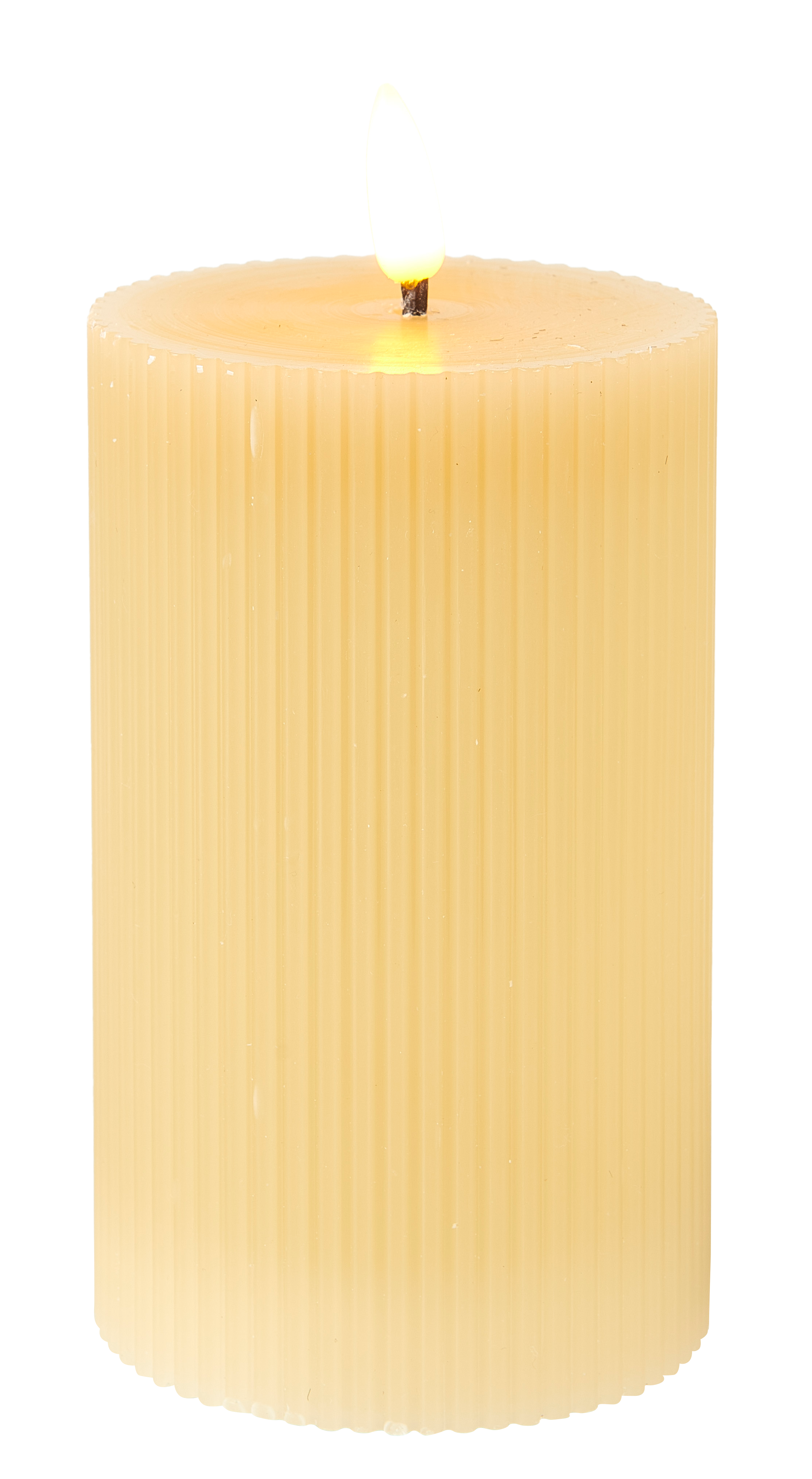 LED Kaars met led bruinH 15,5 cm - Ø 7,5 cm