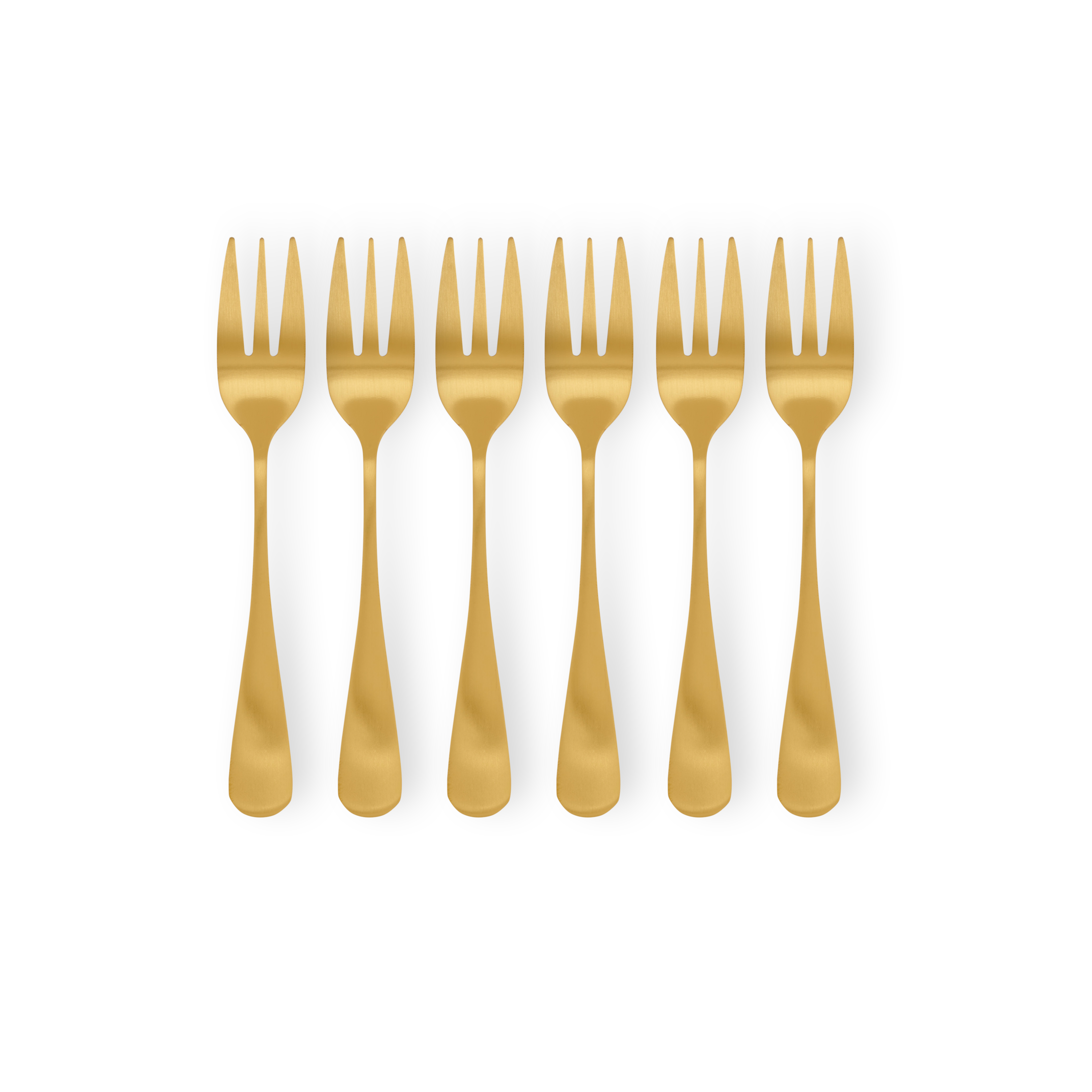 AXELLE Taartvorkje set van 6 goudL 13,3 cm