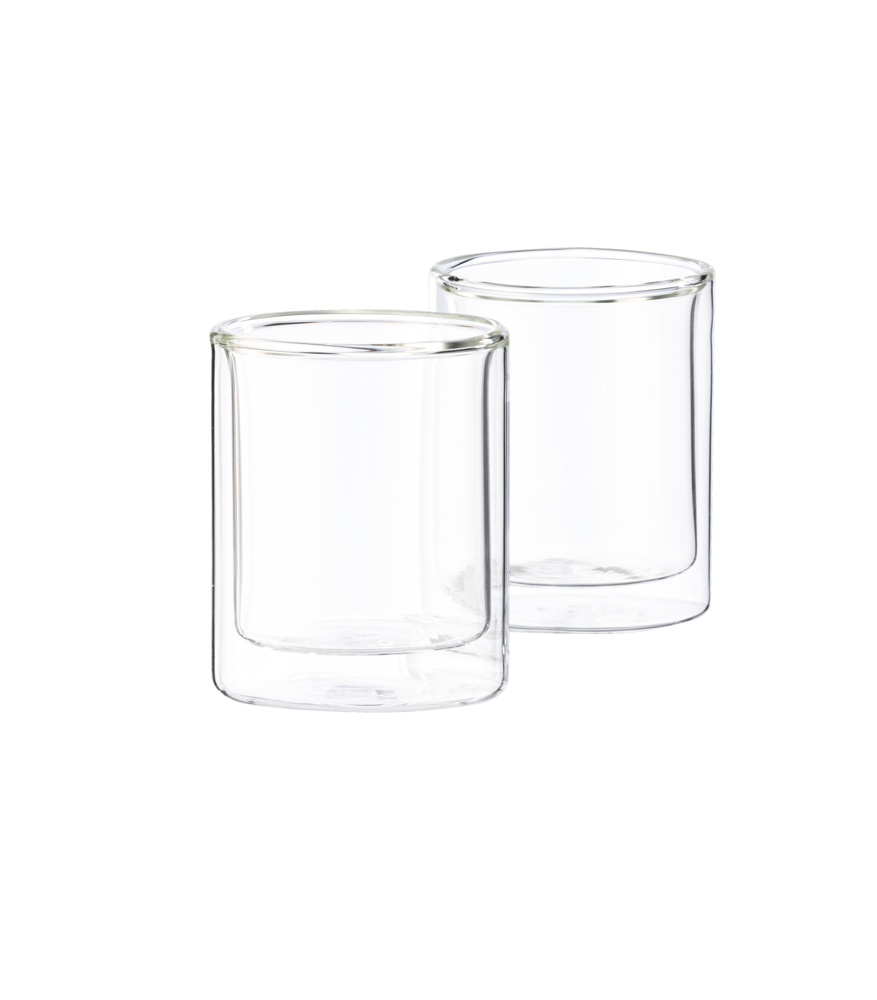 RELAX Dubbelwandig glas set van 2 12 CL transparantH 7 cm - Ø 6 cm - CASA