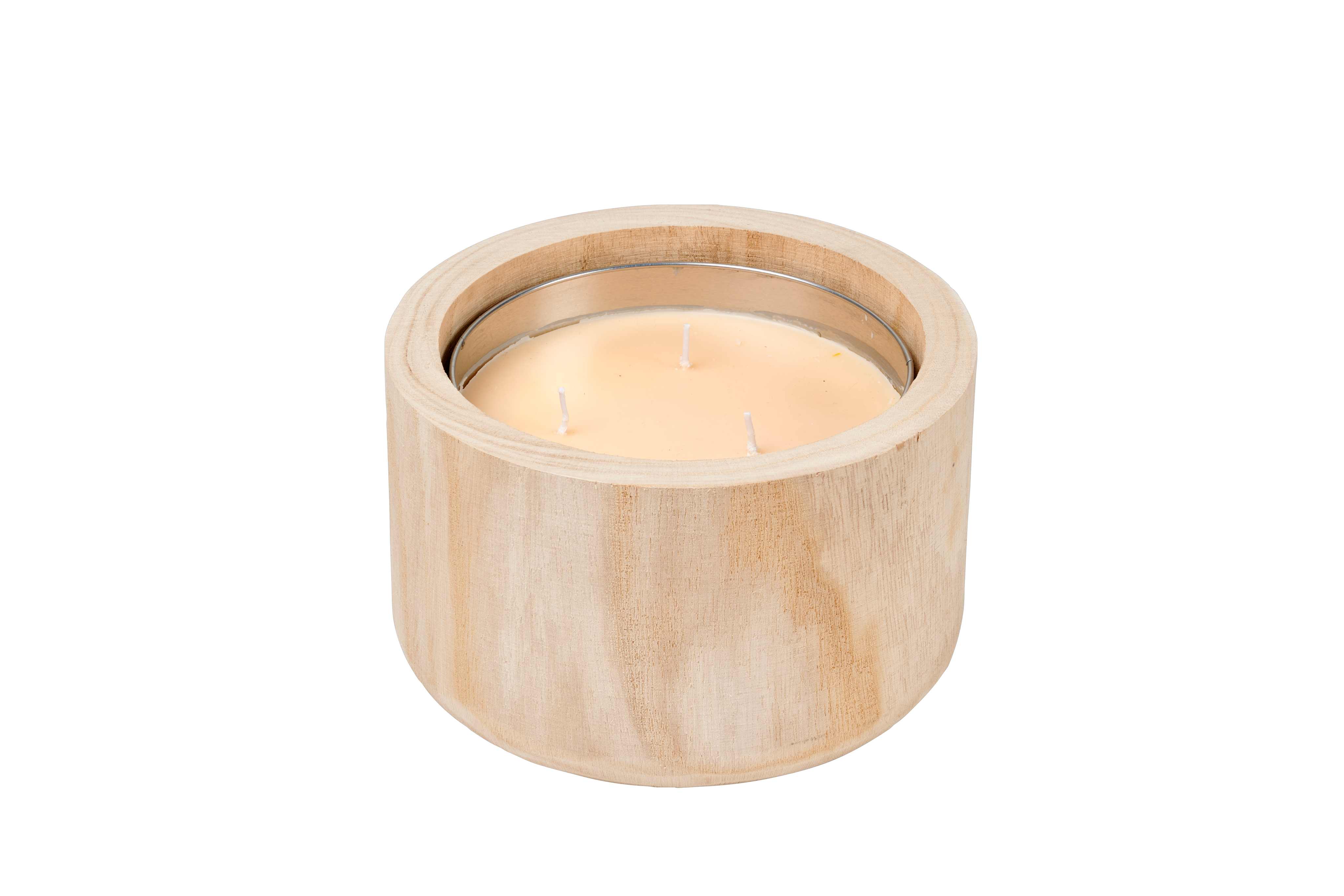 CITRONELLA WOOD Tuinkaars beigeH 12 cm - Ø 19 cm - CASA