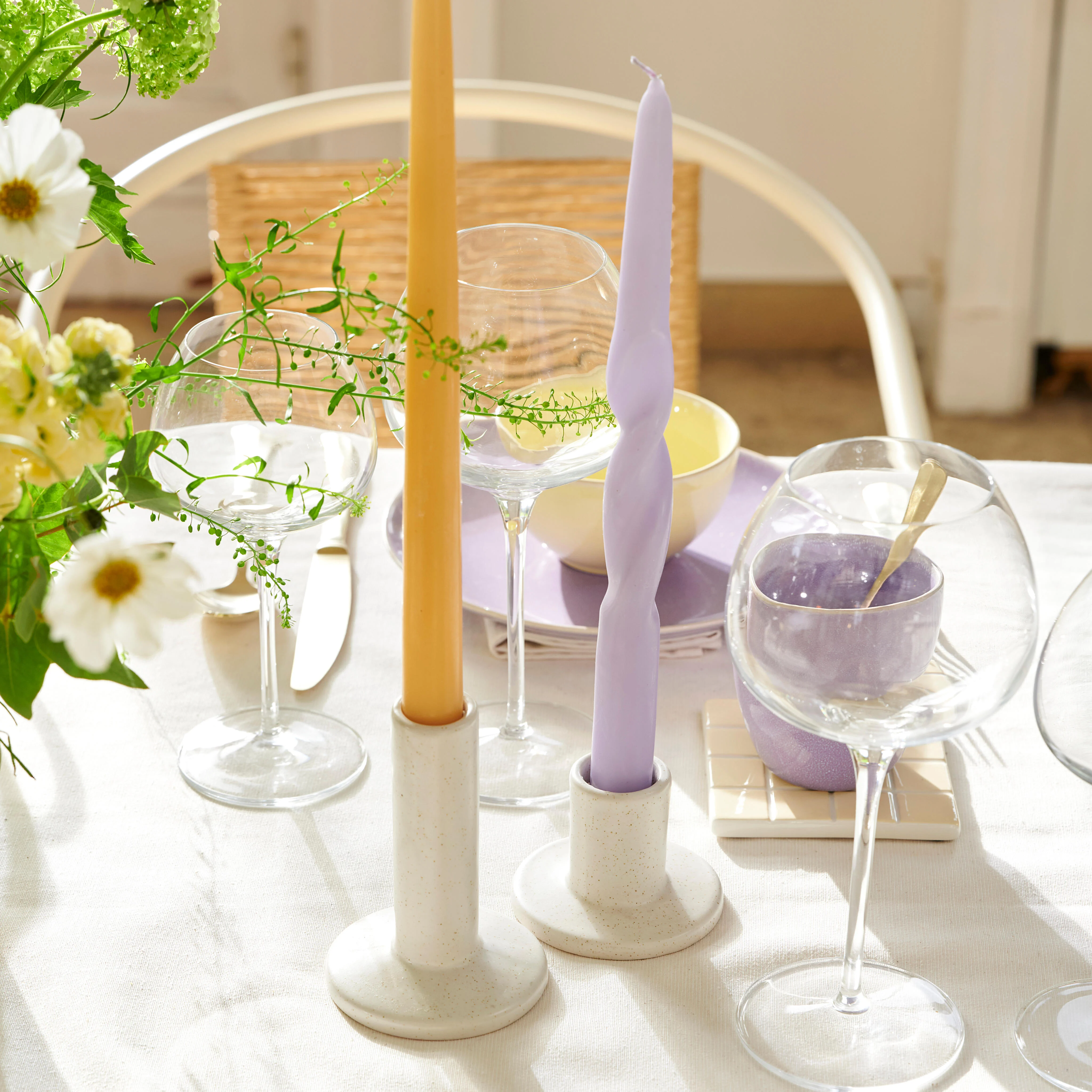 NORDI Kandelaar witH 6 cm - Ø 3 cm - CASA