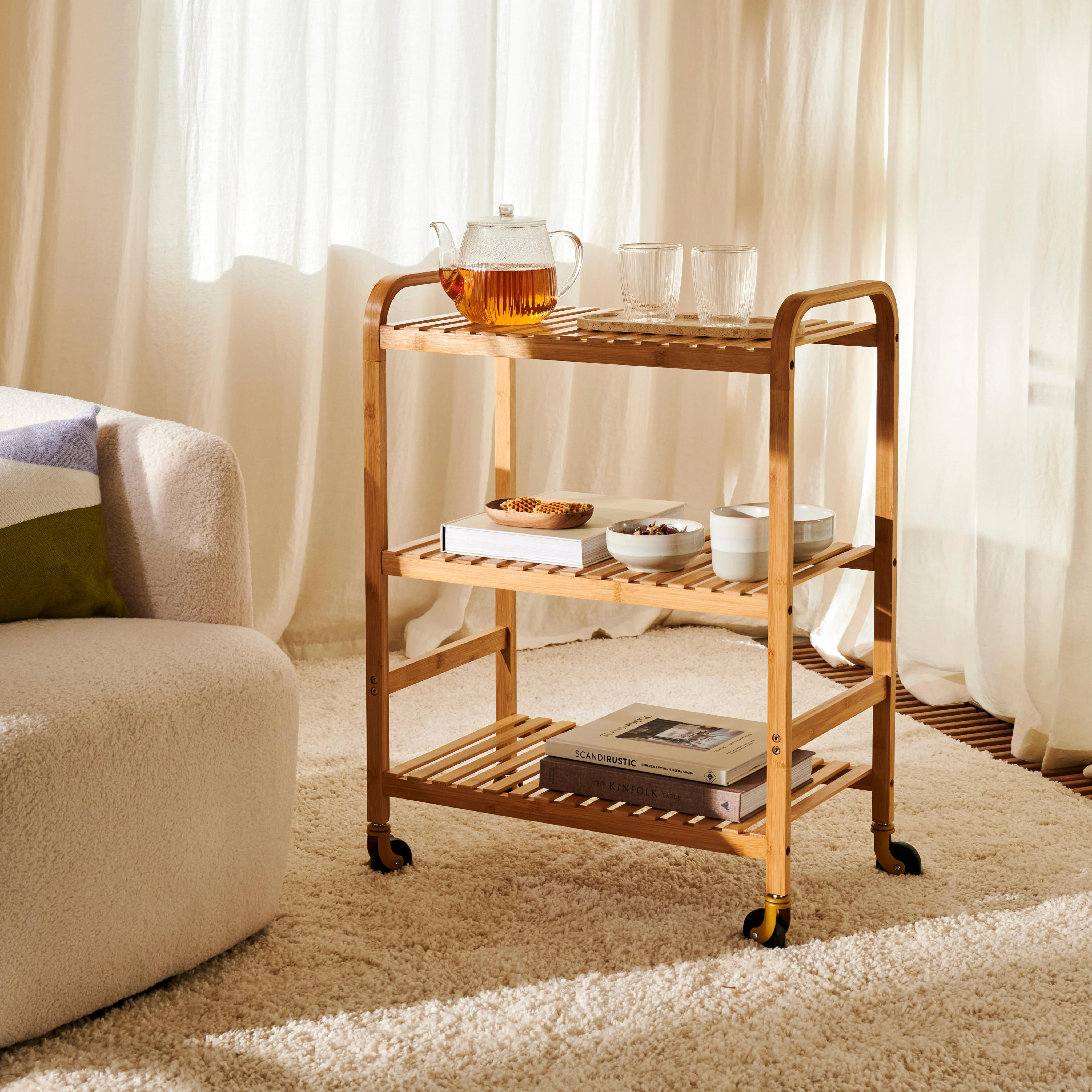 HELGE Trolley naturelH 80 x B 60 x D 33,5 cm