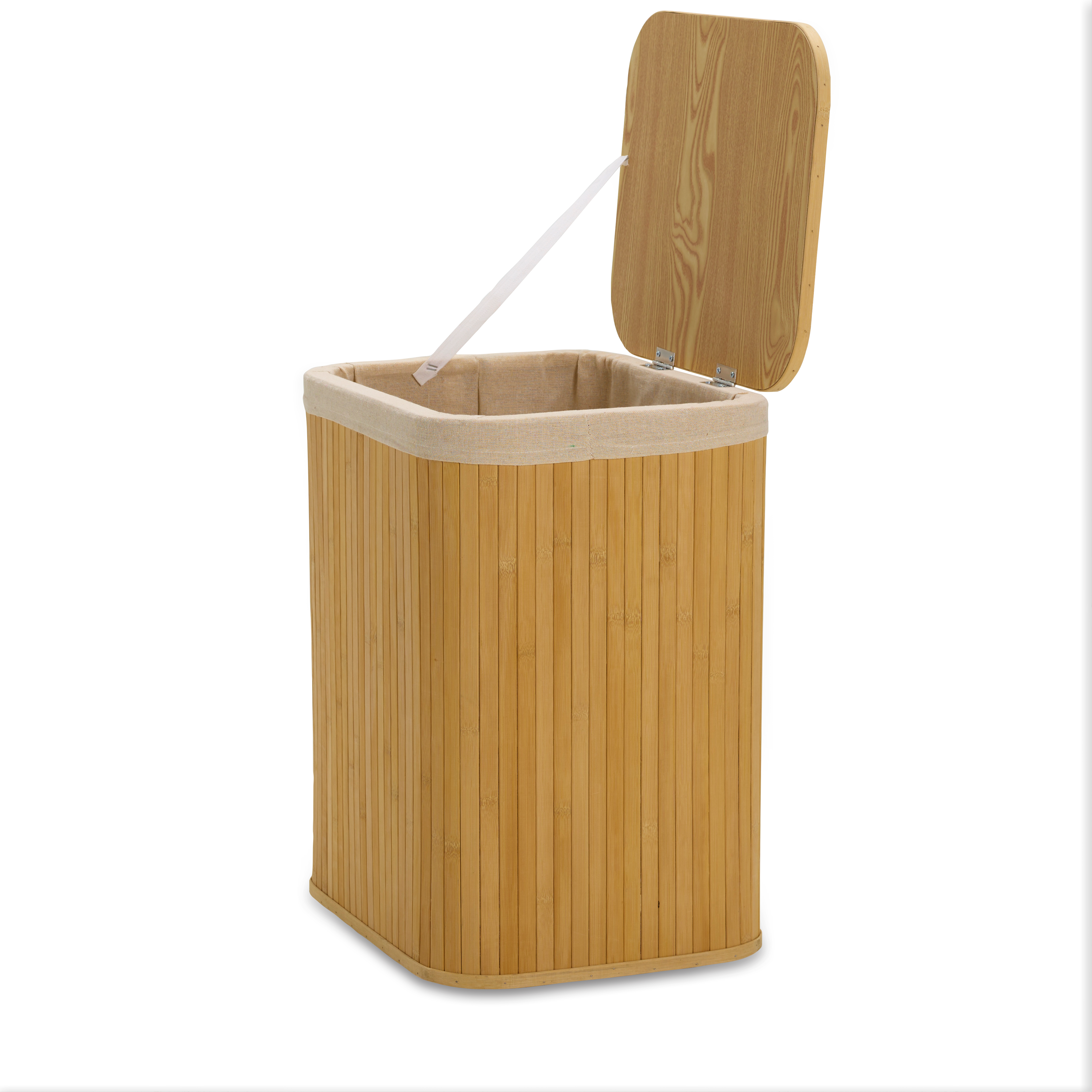 BAMBUZA Linnenmand naturelH 54 x B 43,5 x D 34,5 cm - CASA