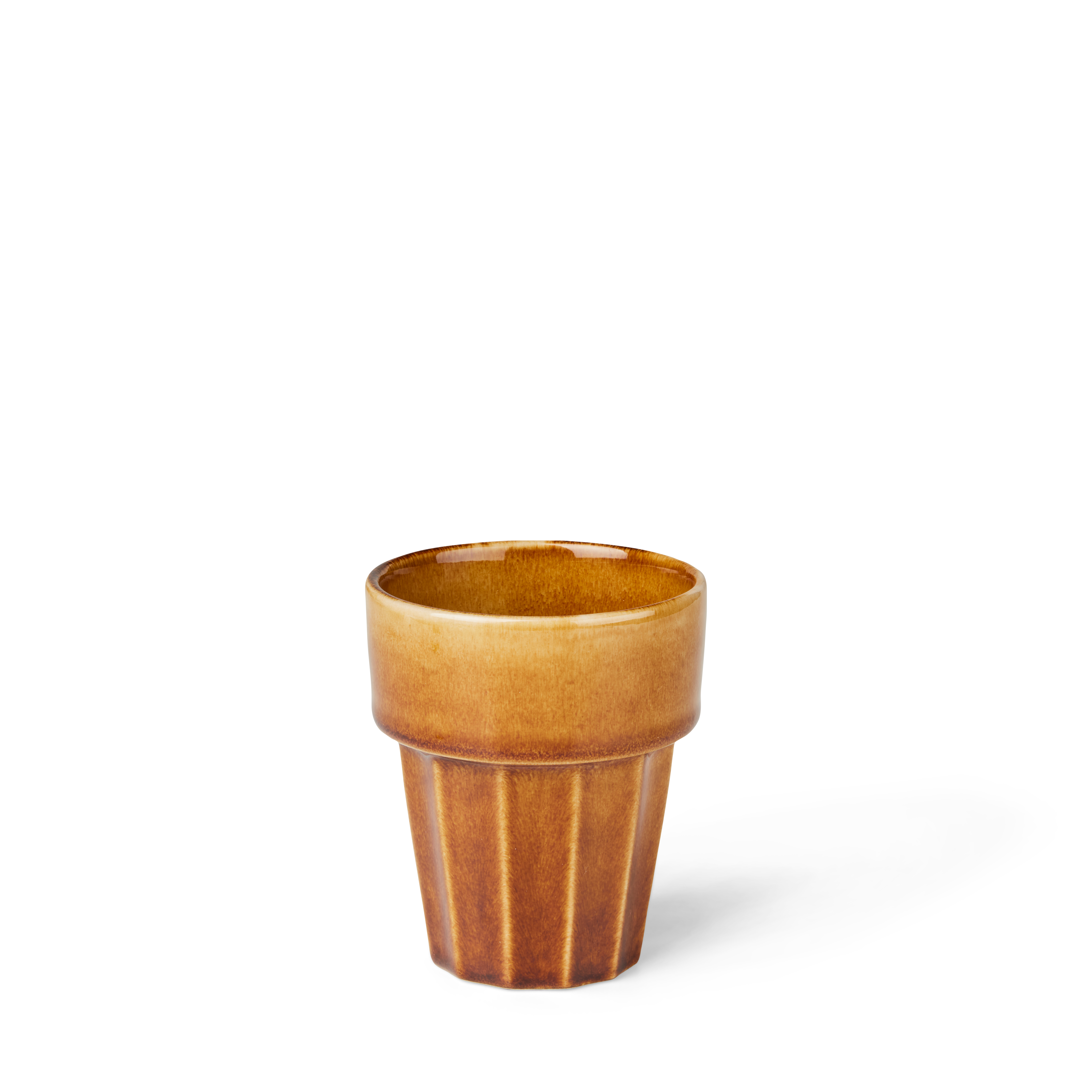 BLEND BROWN Mok 28 CL bruin - set van 4 H 10 cm - Ø 8,4 cm