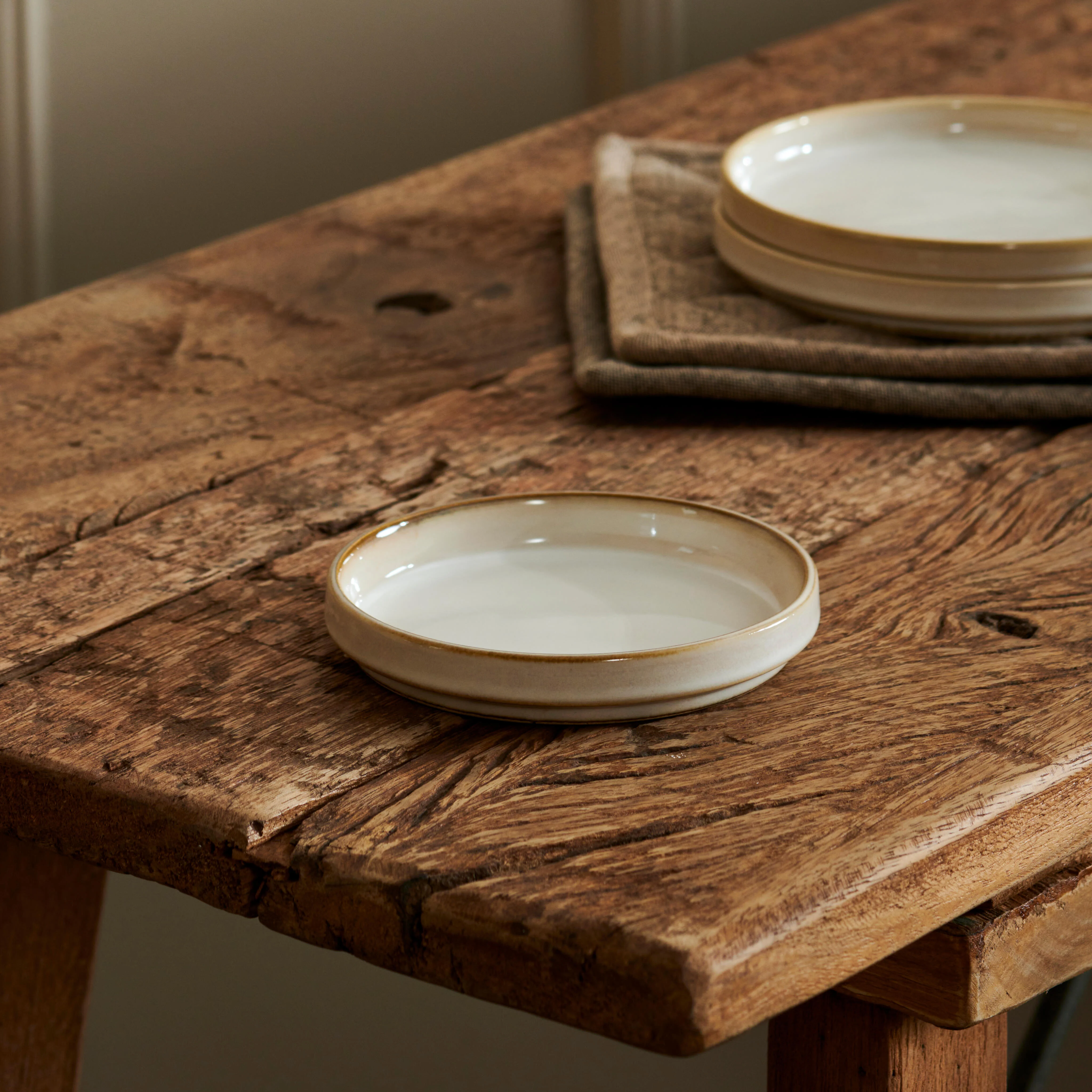 MINERAL MARBLE Bord wit - set van 4 Ø 12,7 cm
