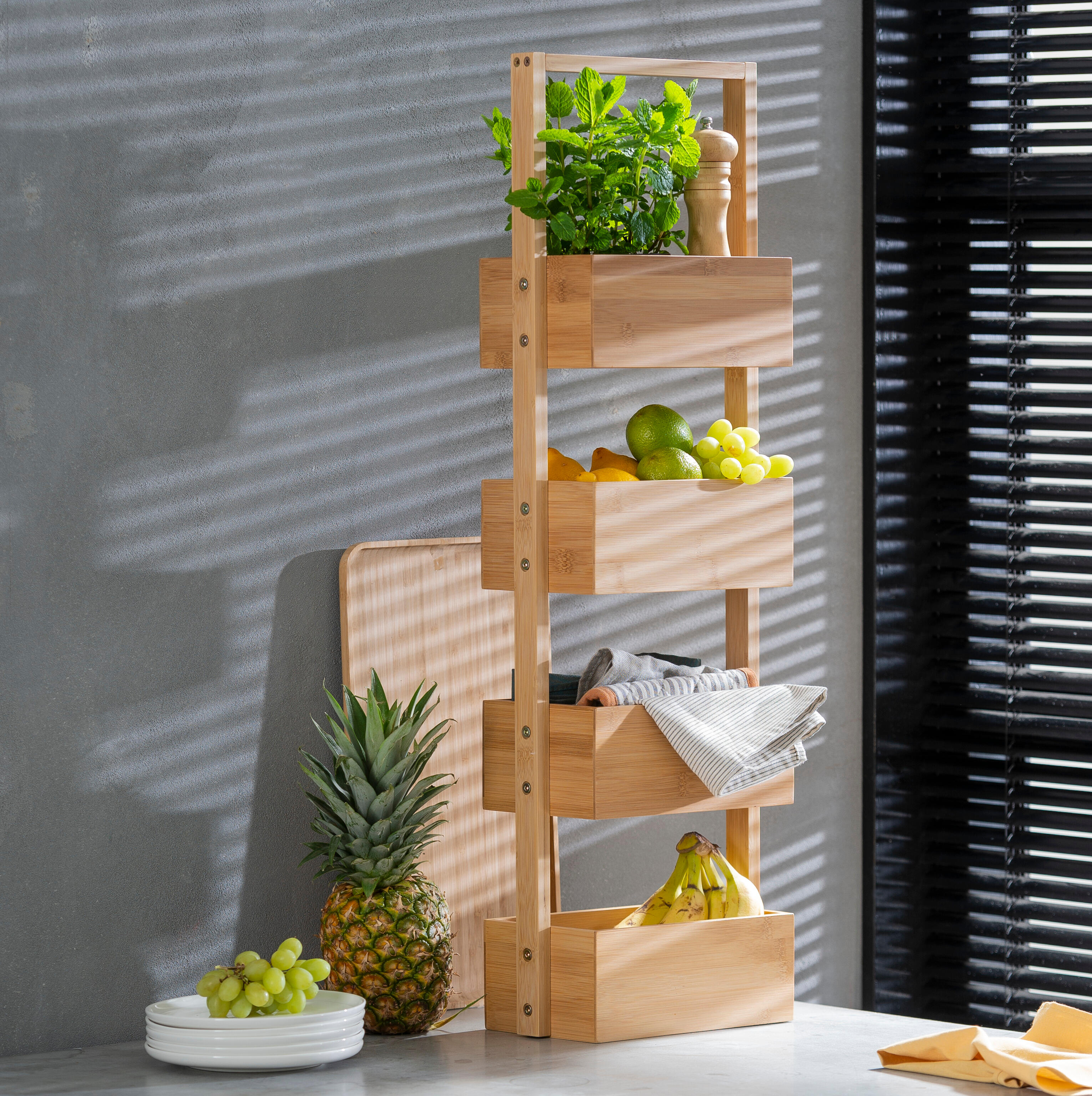 BAMBOO Opbergrek XL naturelH 88 x B 28 x D 15 cm