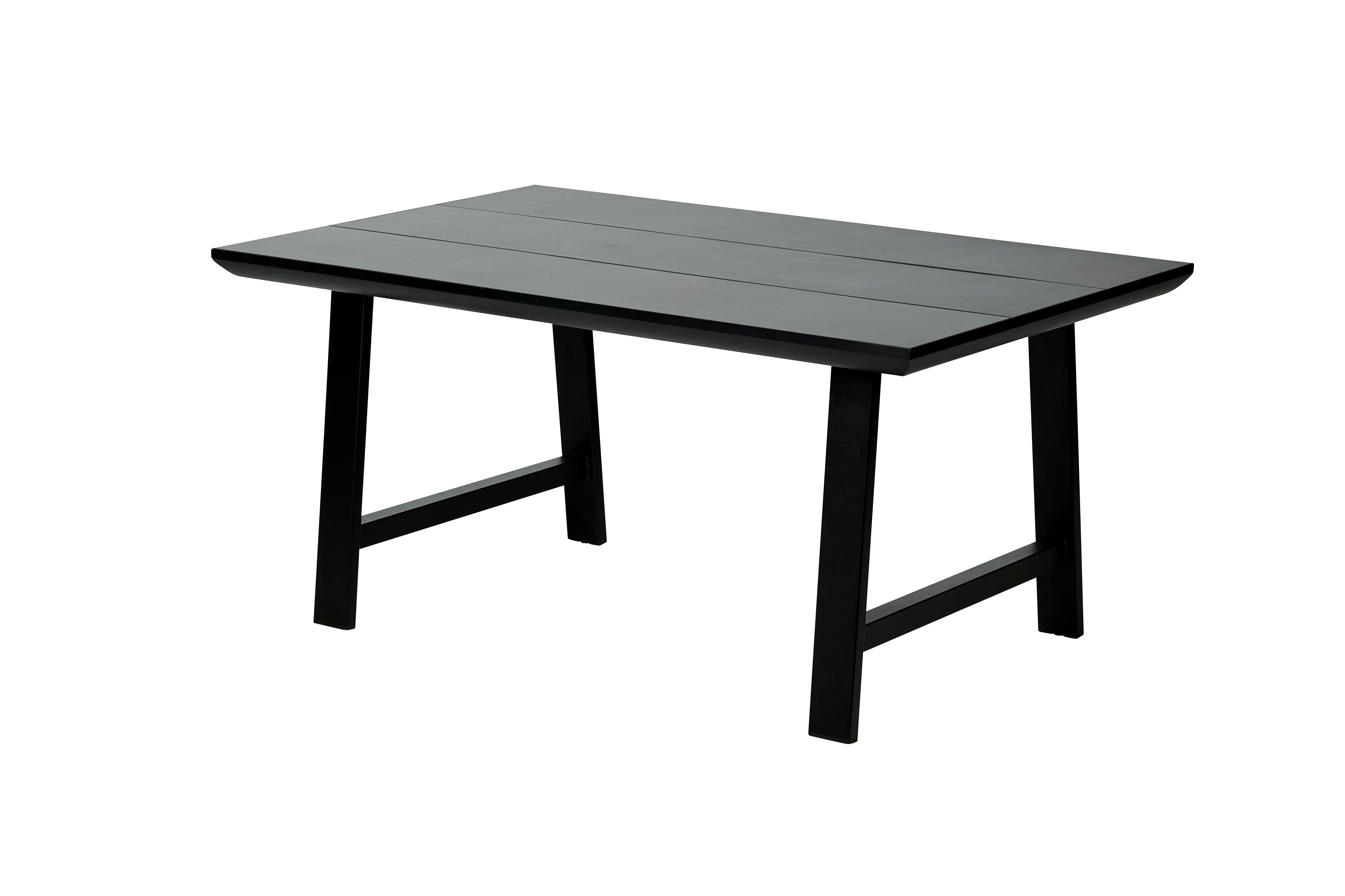 FORMAX Tuintafel met A-poten zwartH 5,8 x B 101 x L 160 cm