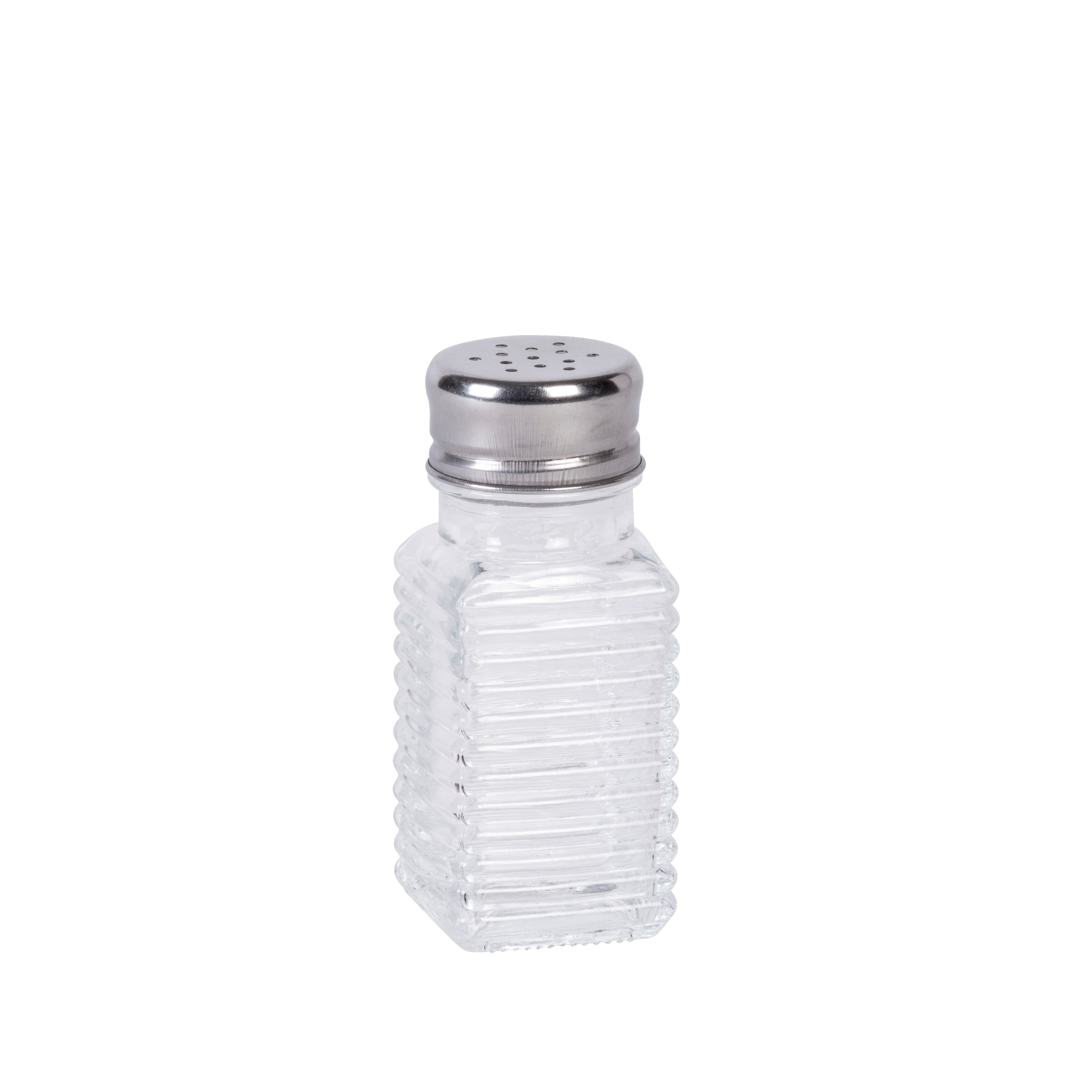 BASIC Peper-en zoutsetje zilver, transparantH 9,5 cm - Ø 4,4 cm - CASA