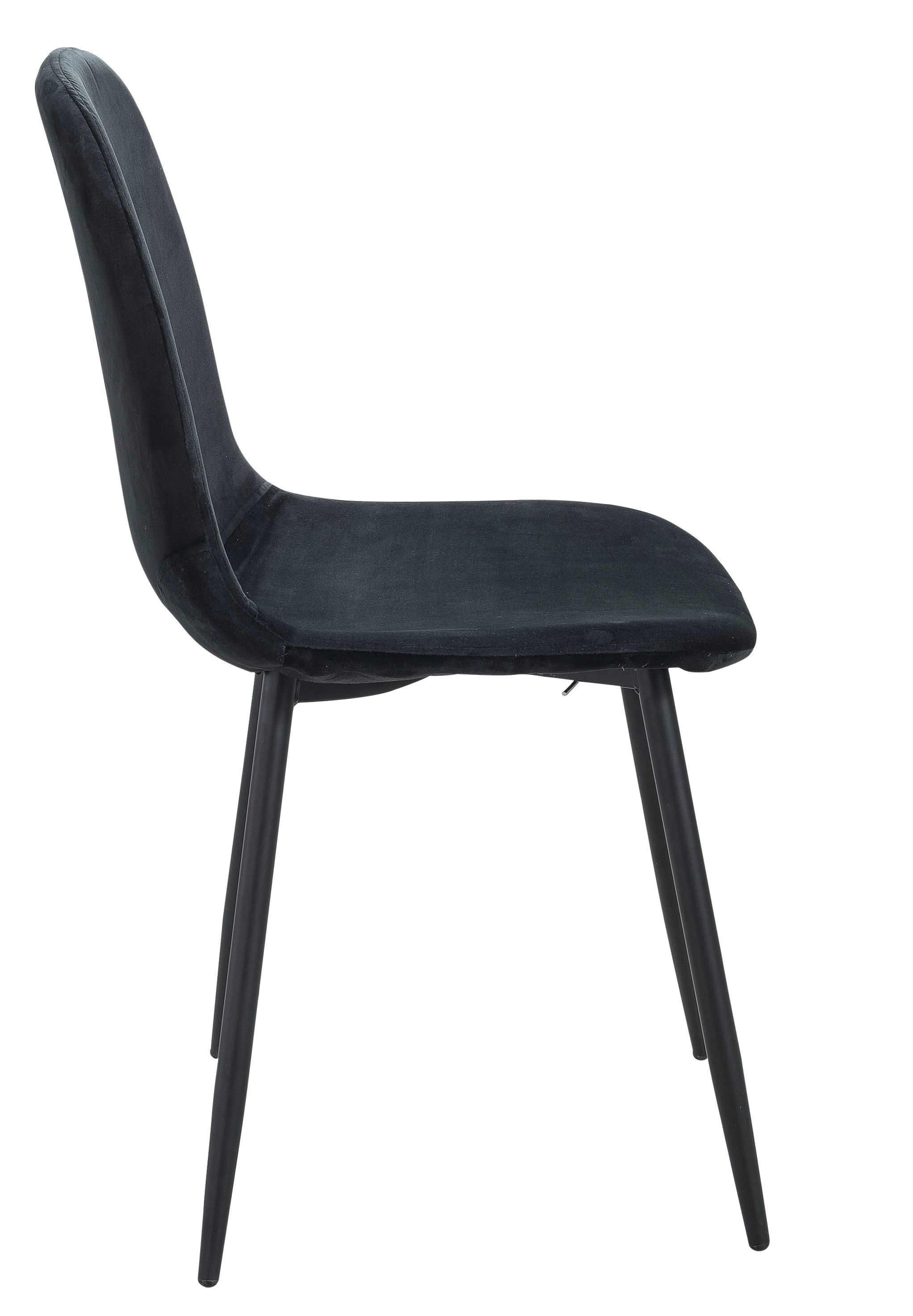 SILKE Eetkamerstoel zwartH 86,5 x B 52 x D 41 cm