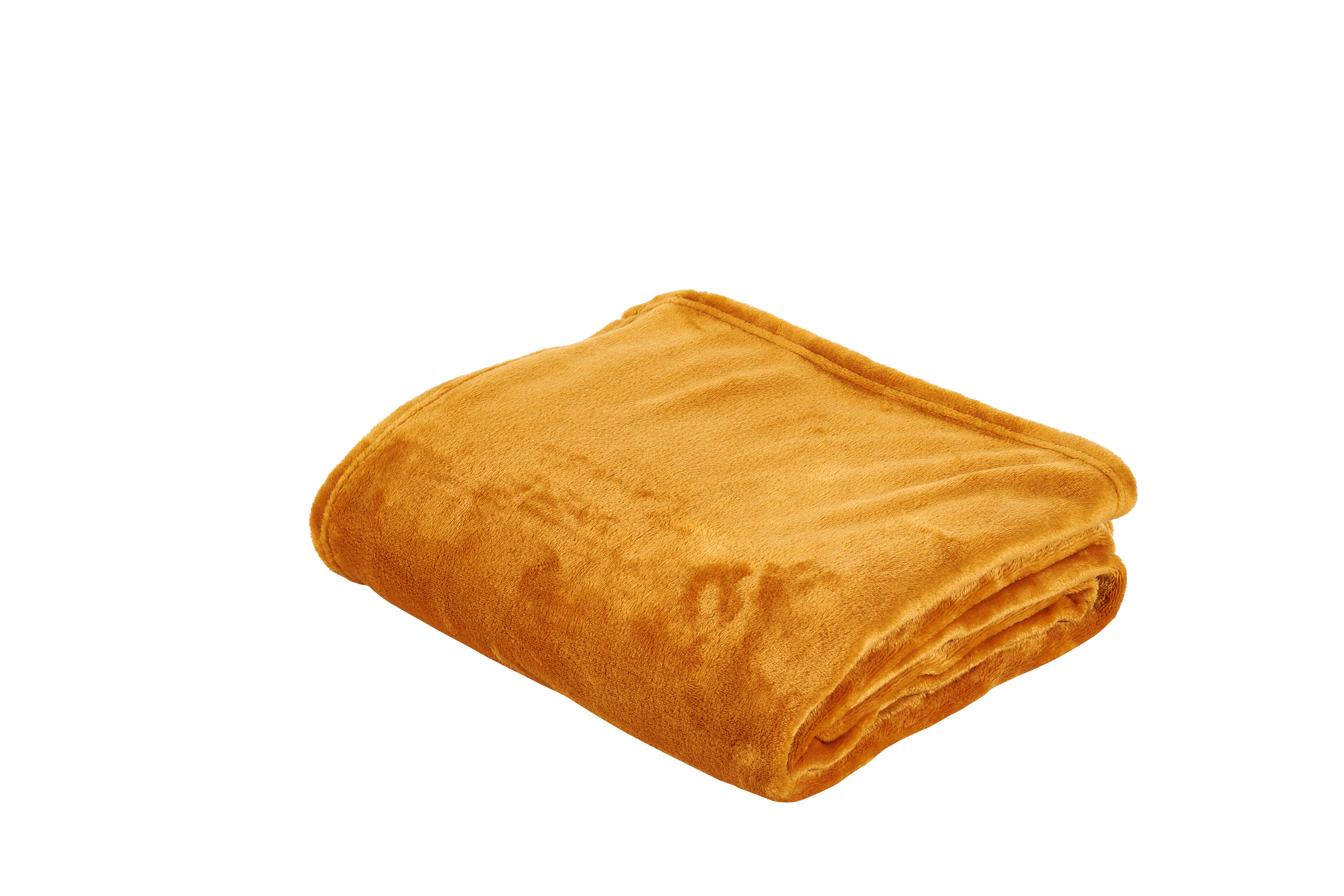 FLANELLA Plaid donkergeelB 150 x L 200 cm