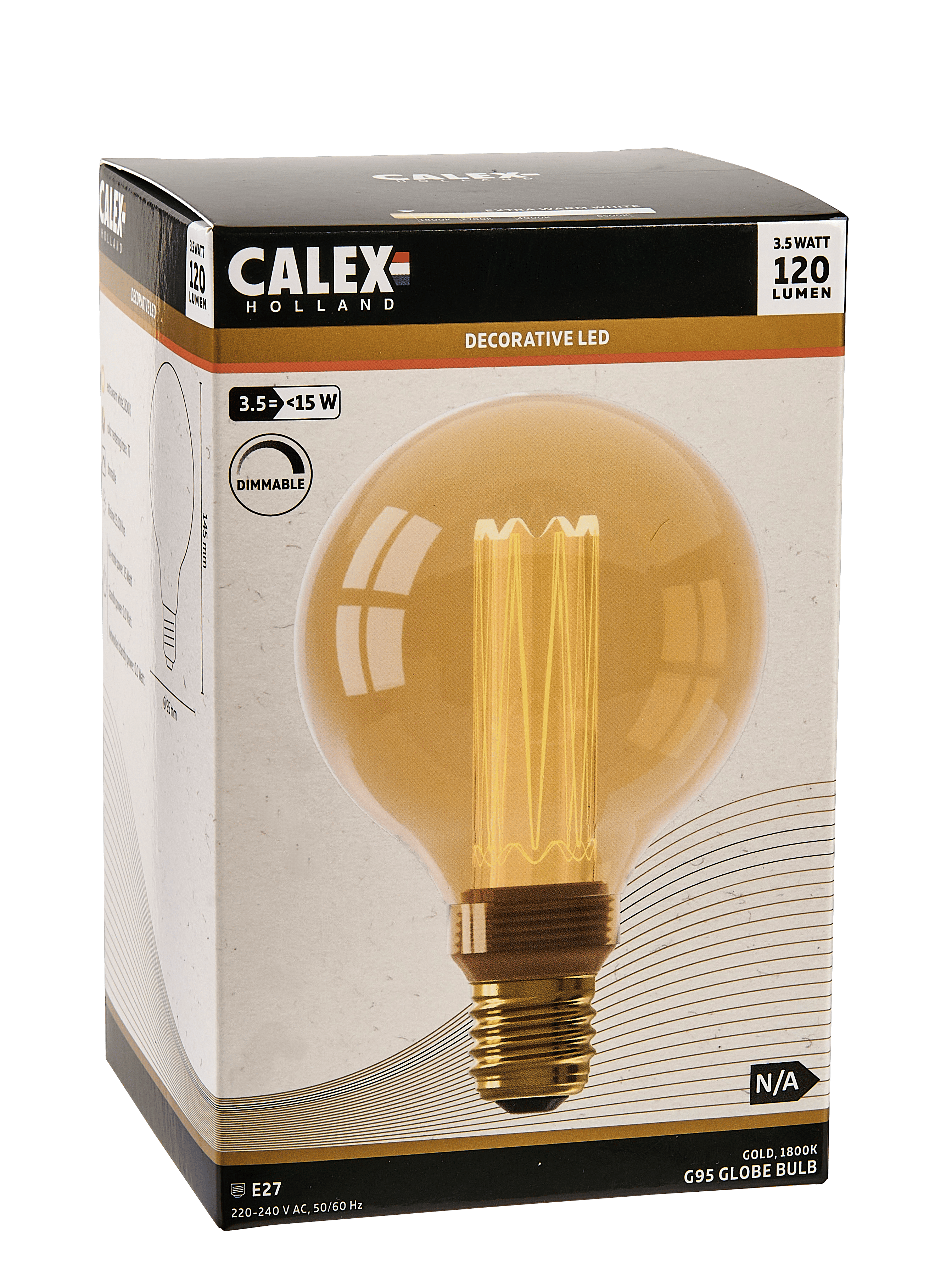 CALEX LED Globelamp E27 1800KH 14,5 cm - Ø 9,5 cm