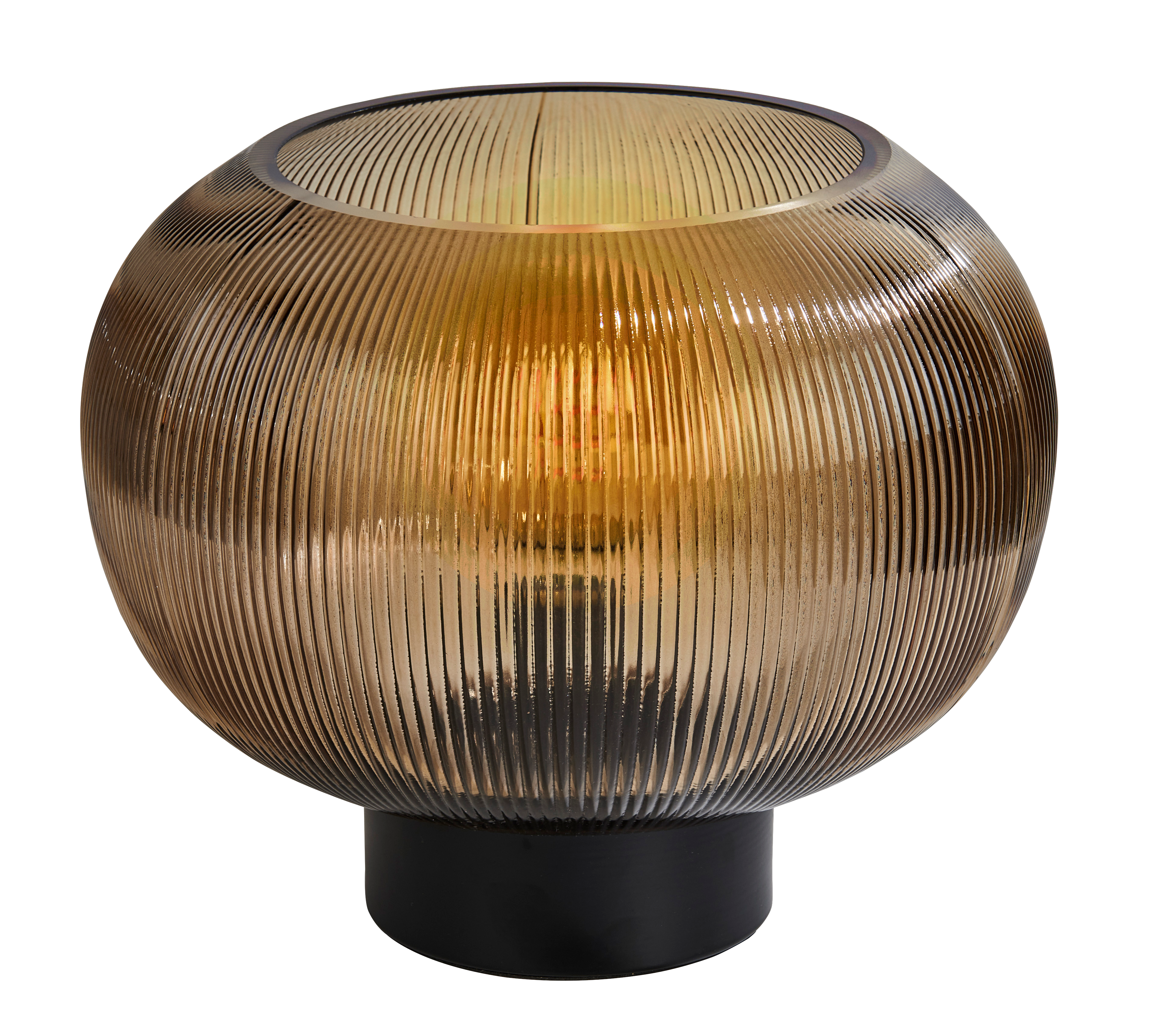VINTO Tafellamp transparant amberH 28,5 cm - Ø 23 cm