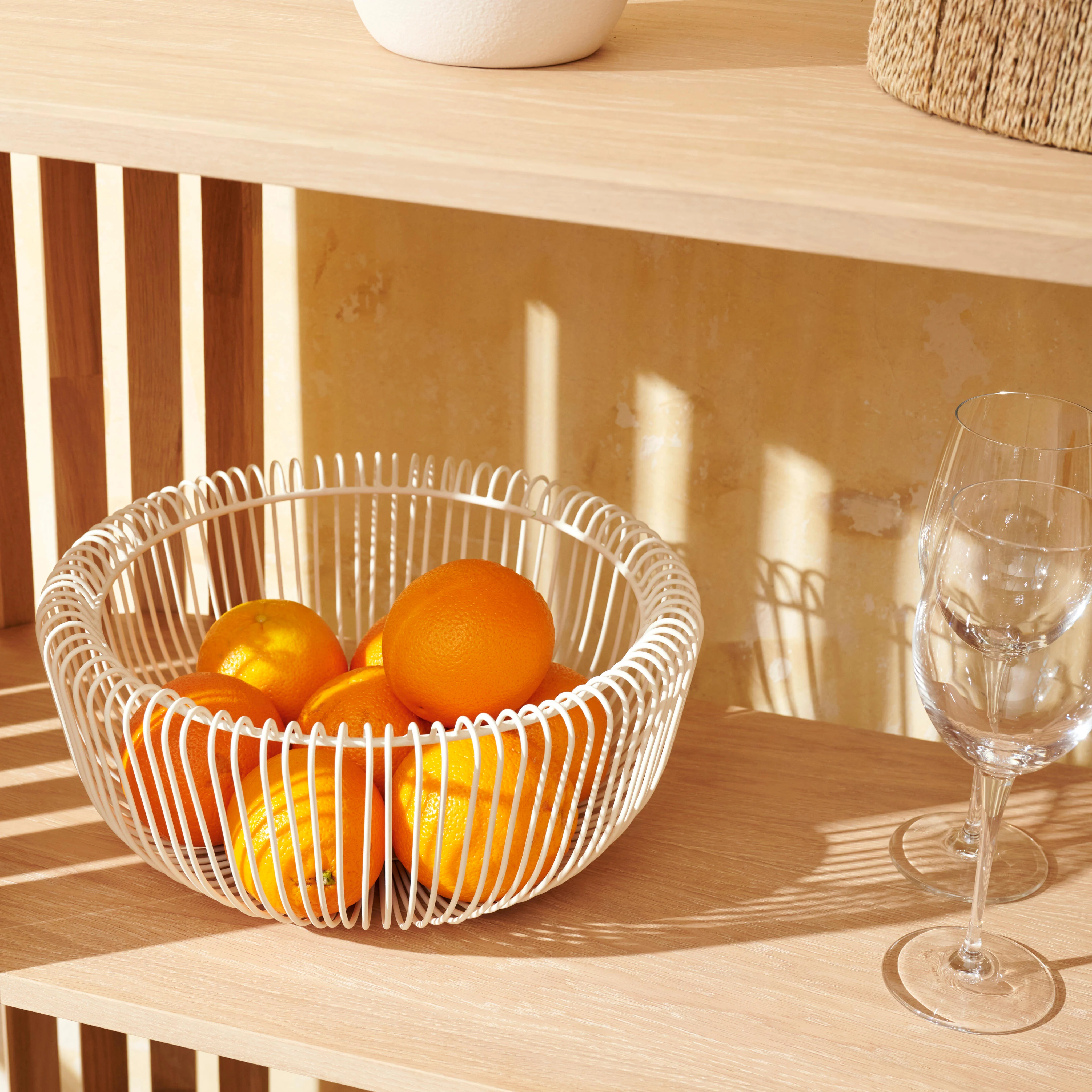 ZIBA  Fruitmand zandH 14 x B 32 cm - CASA