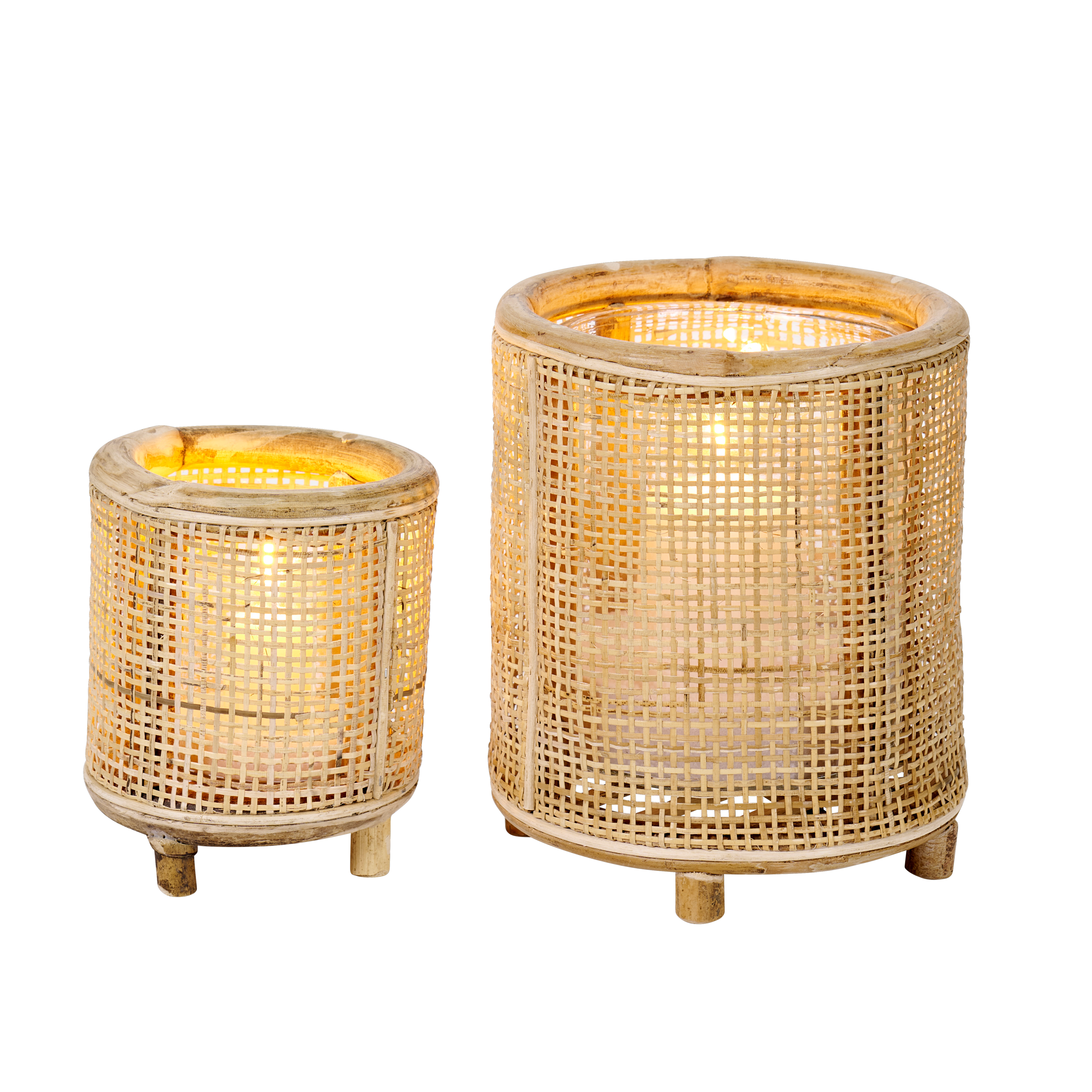 WEBBING  Lantaarn naturelH 16 cm - Ø 14 cm