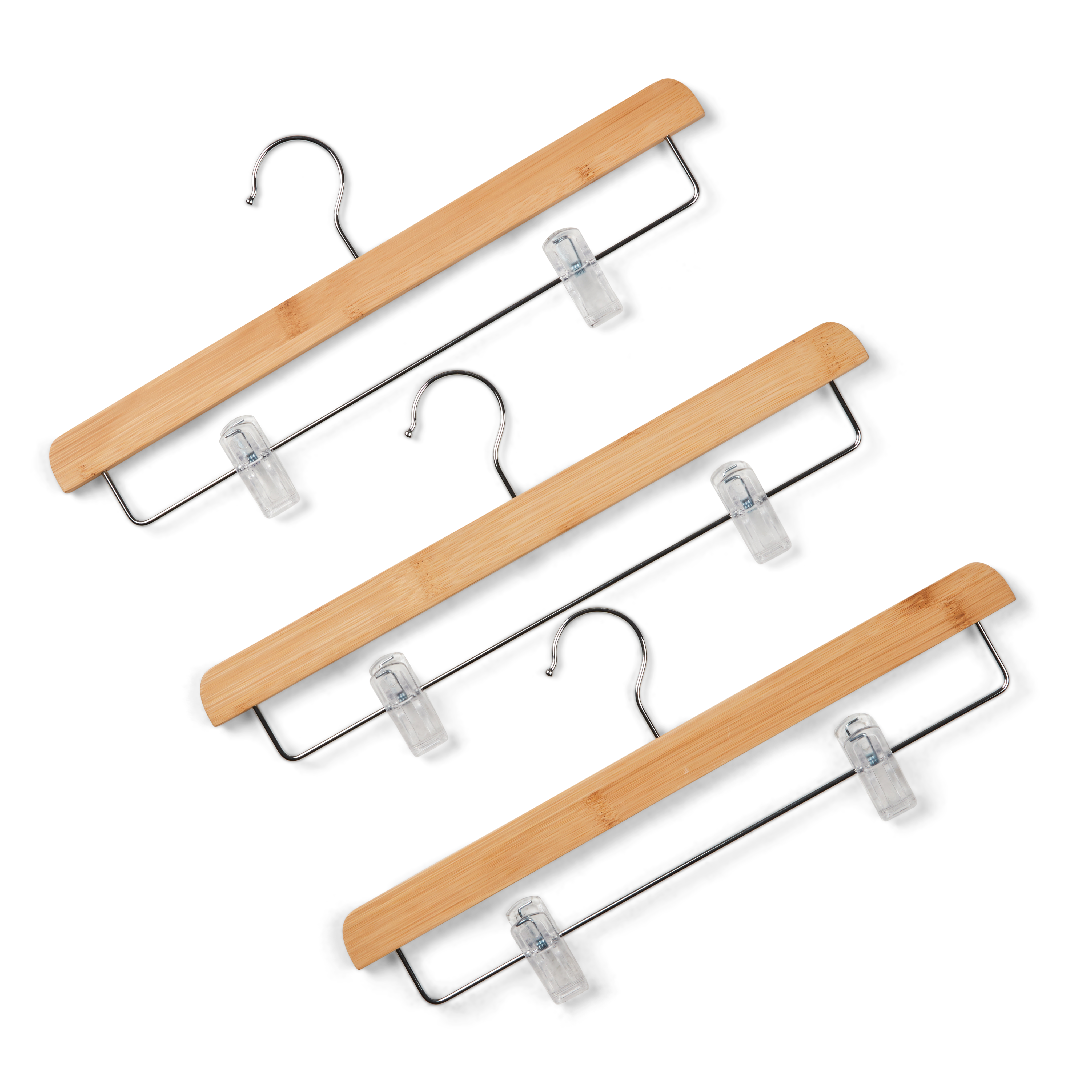 CLIP WOOD Kleerhangers met clips transparant transparant, naturelH 15,5 x B 36,5 cm