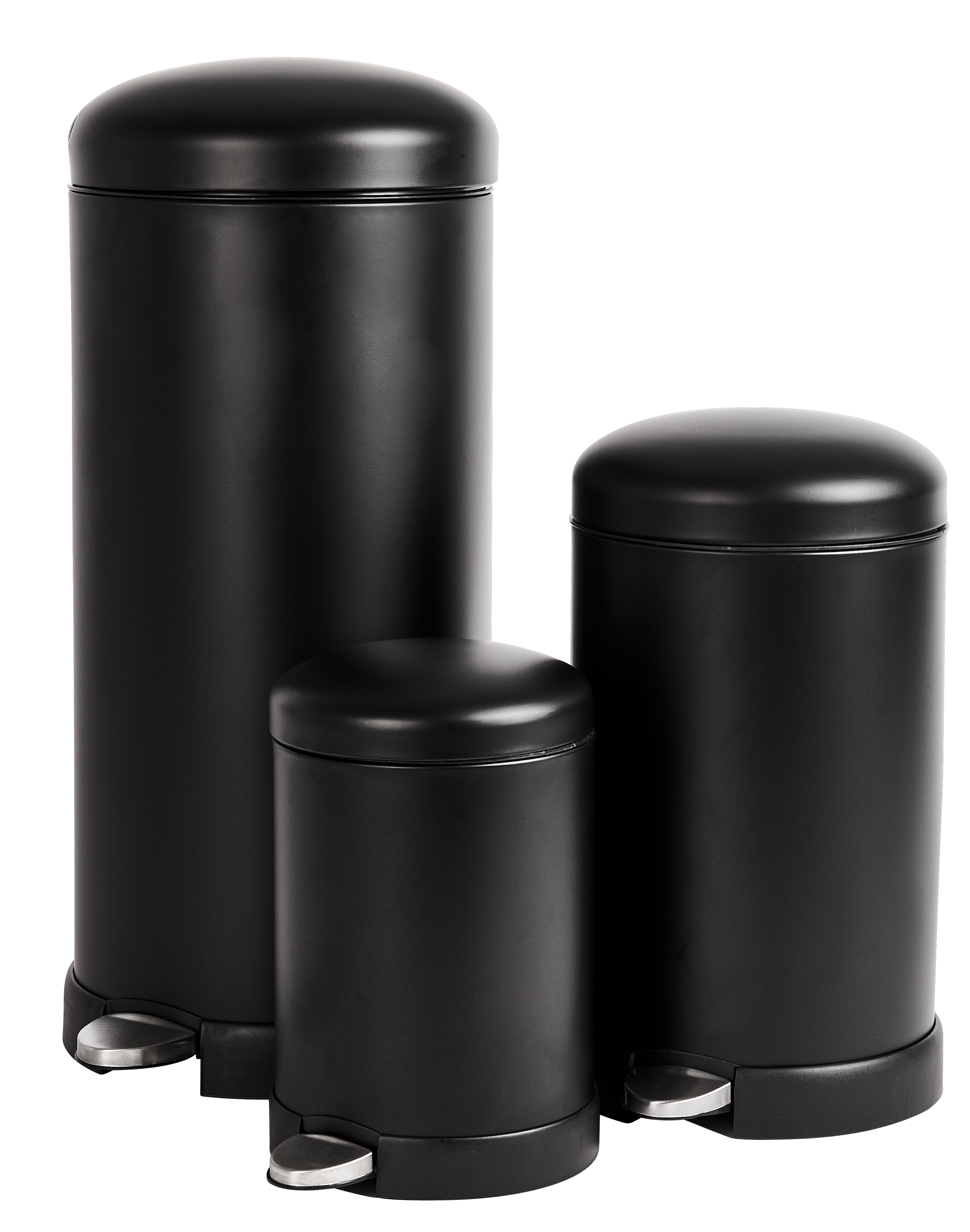 INDUSTRIA Pedaalemmer 5 L zwartH 27 x B 21 cm - Ø 27 cm