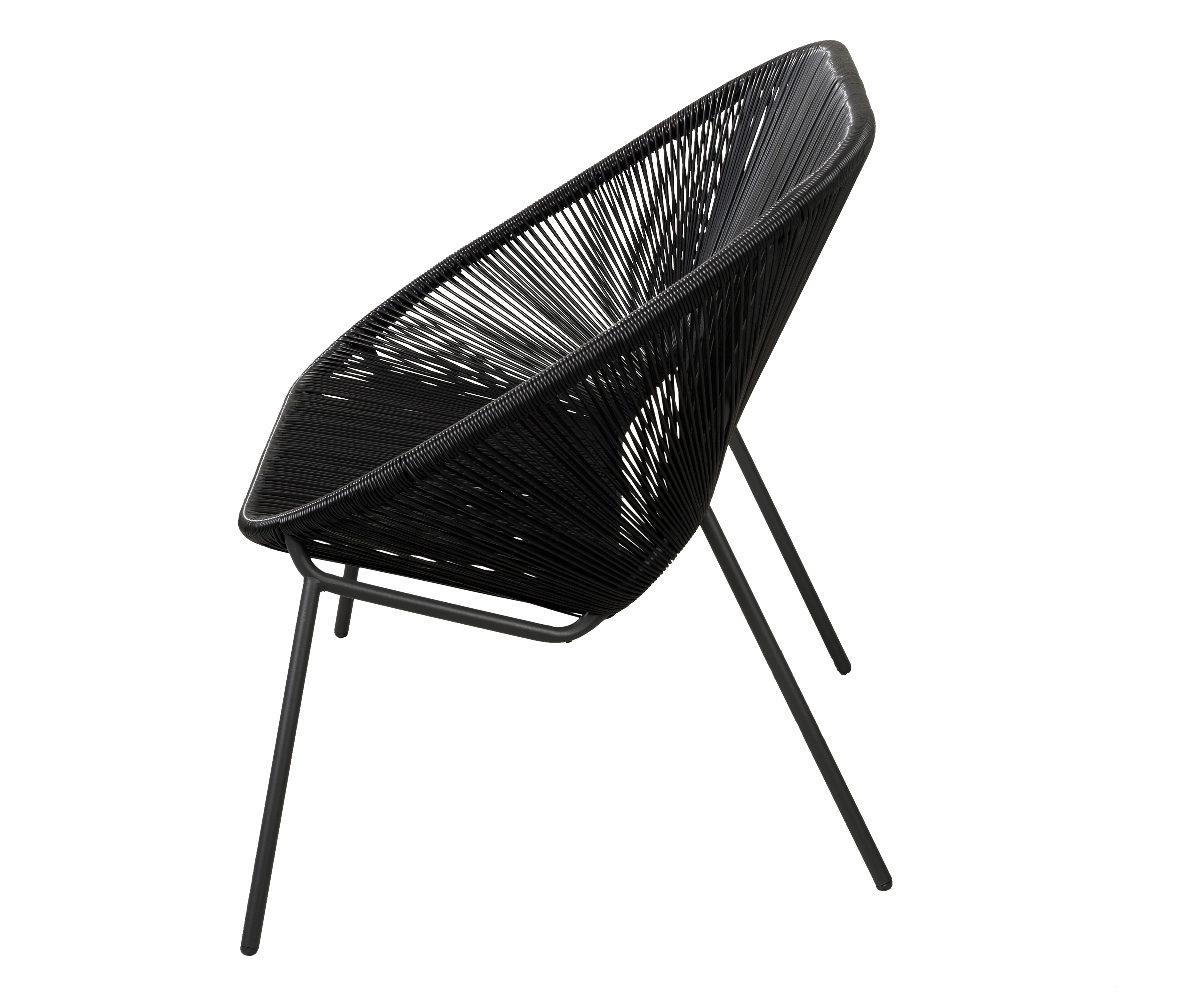 ACAPULCO Lounge bank zwartH 83 x B 115,5 x D 69 cm