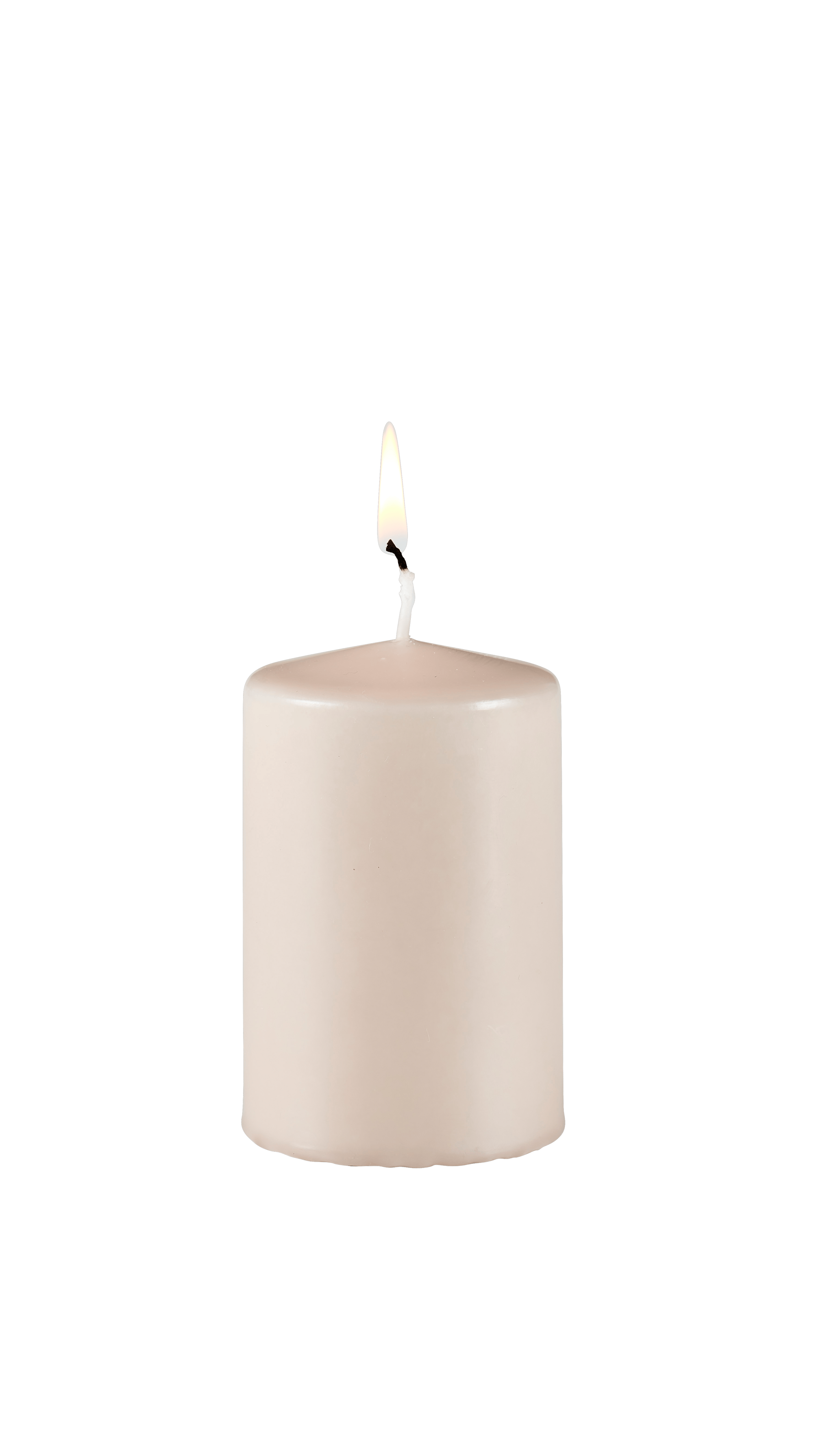 PURE Cilinderkaars lichtbruinH 9 cm - Ø 6 cm