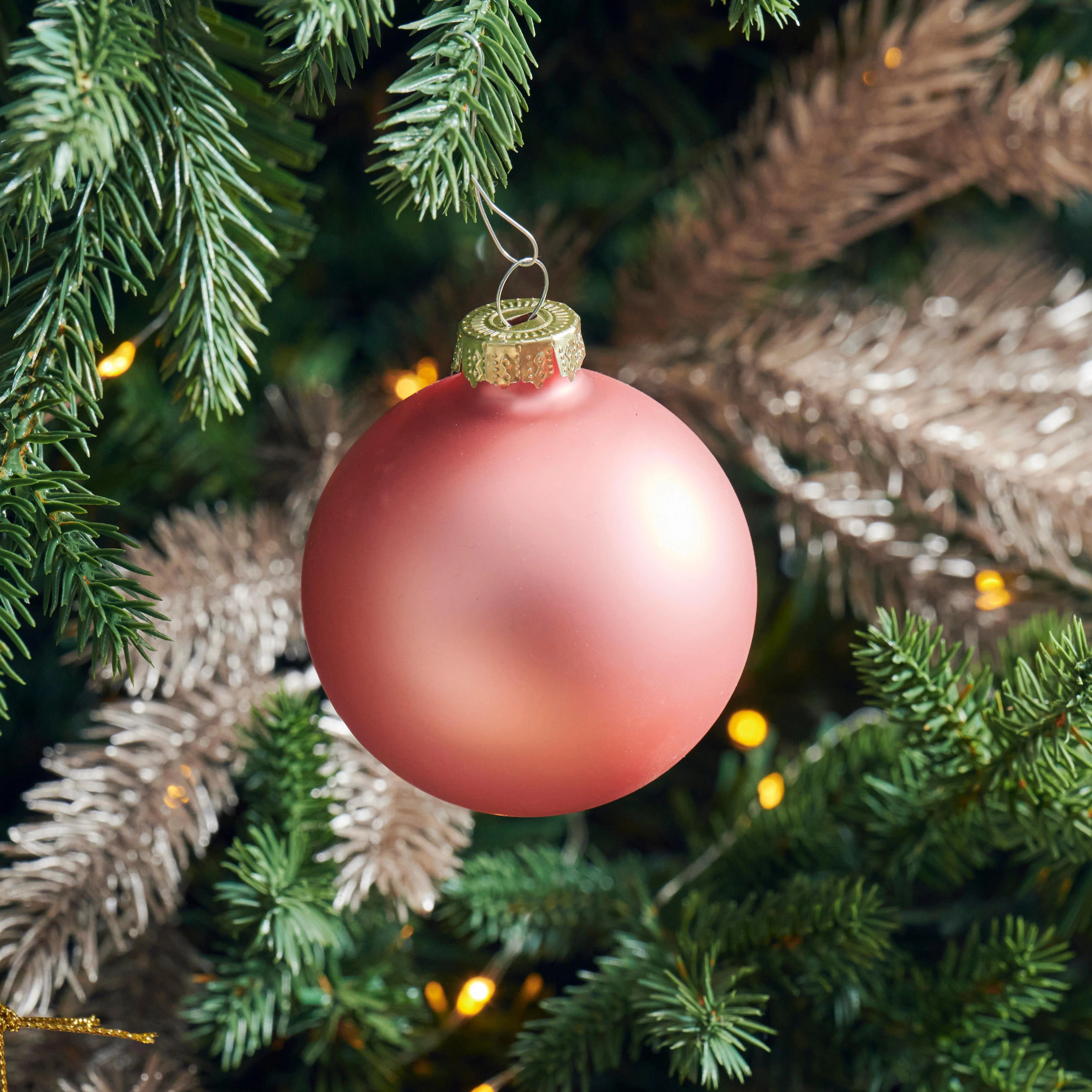 BLUSH Kerstbal perzikrozeØ 6 cm