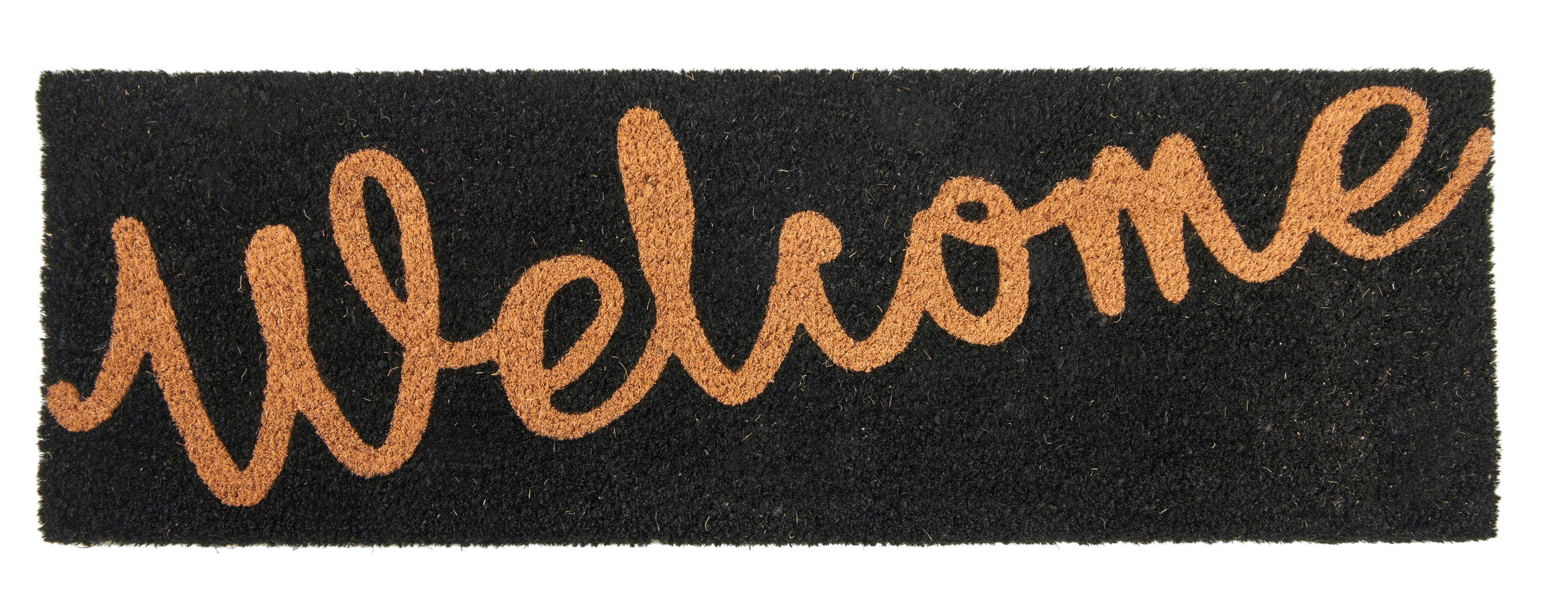WELCOME  Deurmat zwartB 25 x L 75 cm