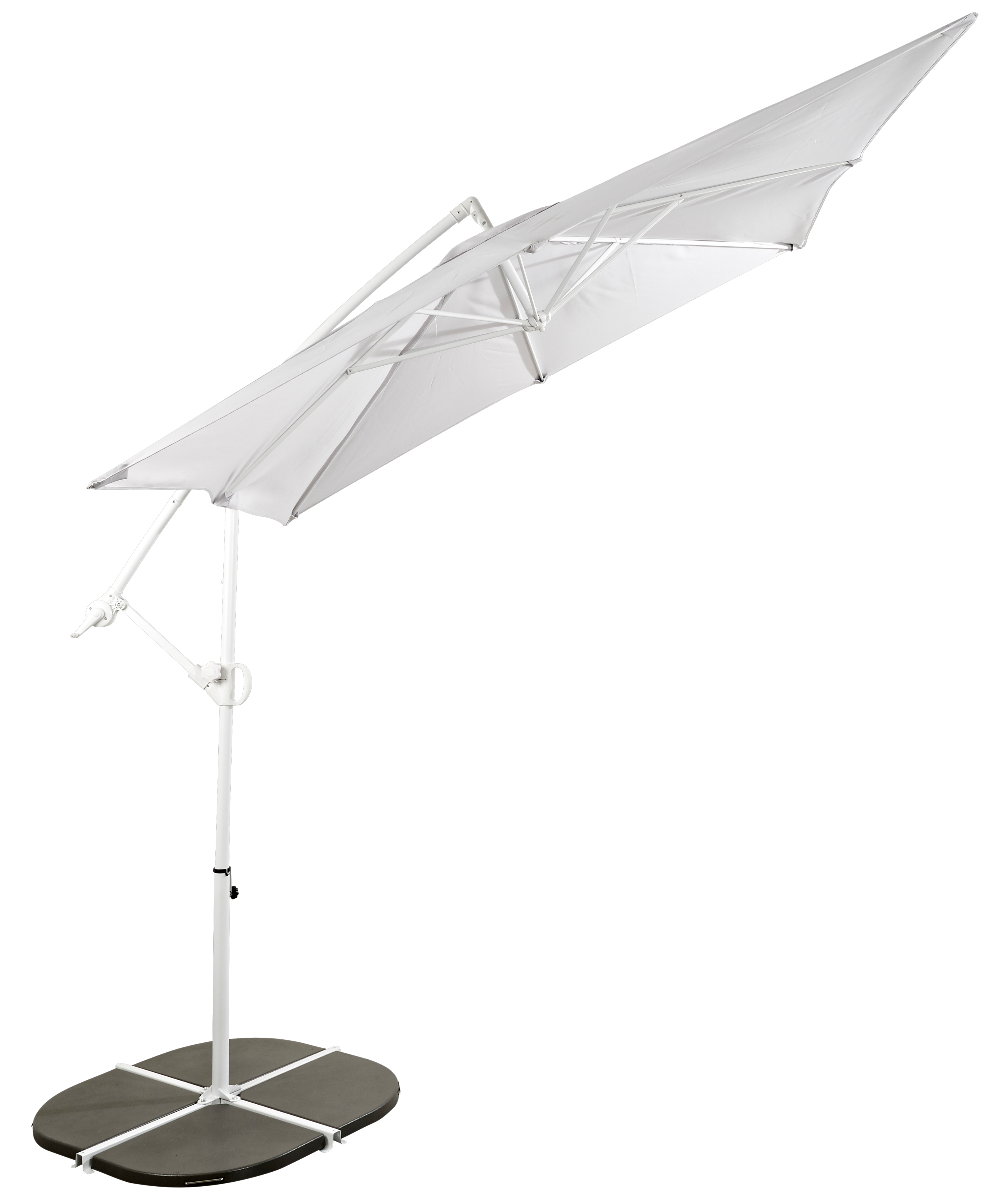 FIJI Hangparasol zonder parasolvoet lichtgrijsH 250 x B 250 cm - CASA