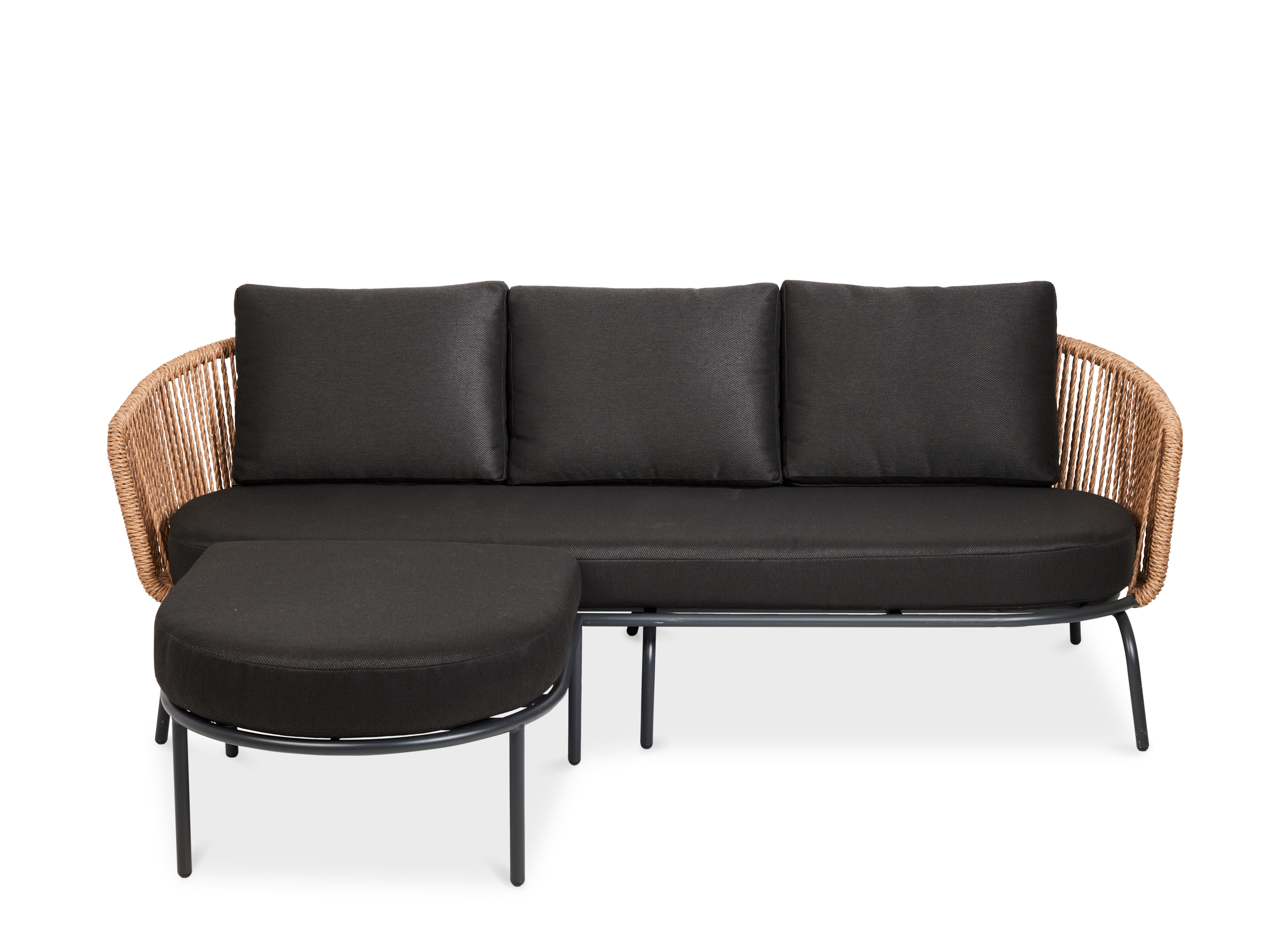 CHIQUITO Lounge set naturelH 75 x B 215 x D 85,5 cm