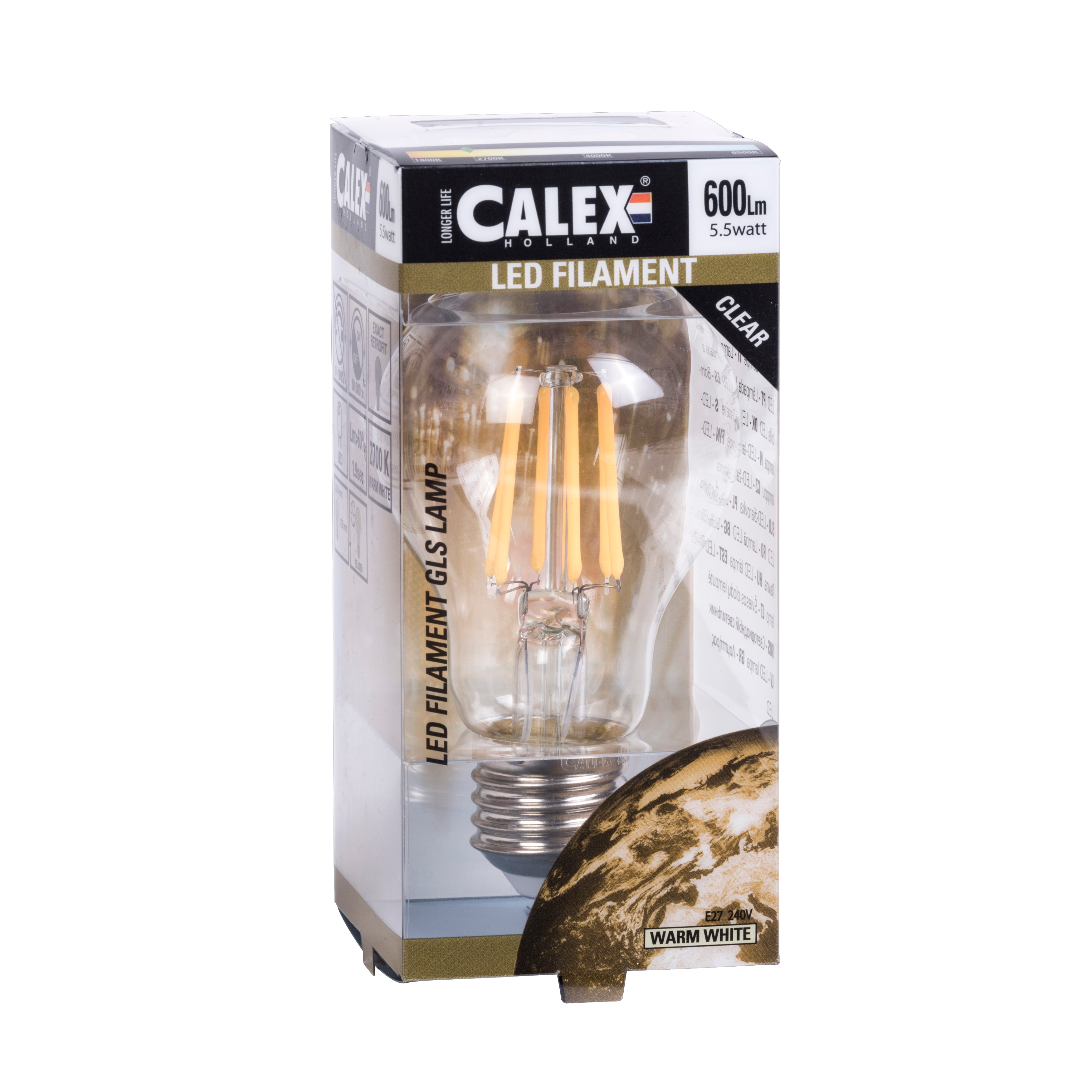 CALEX Filamentlamp 2700KL 10,5 cm - Ø 6 cm