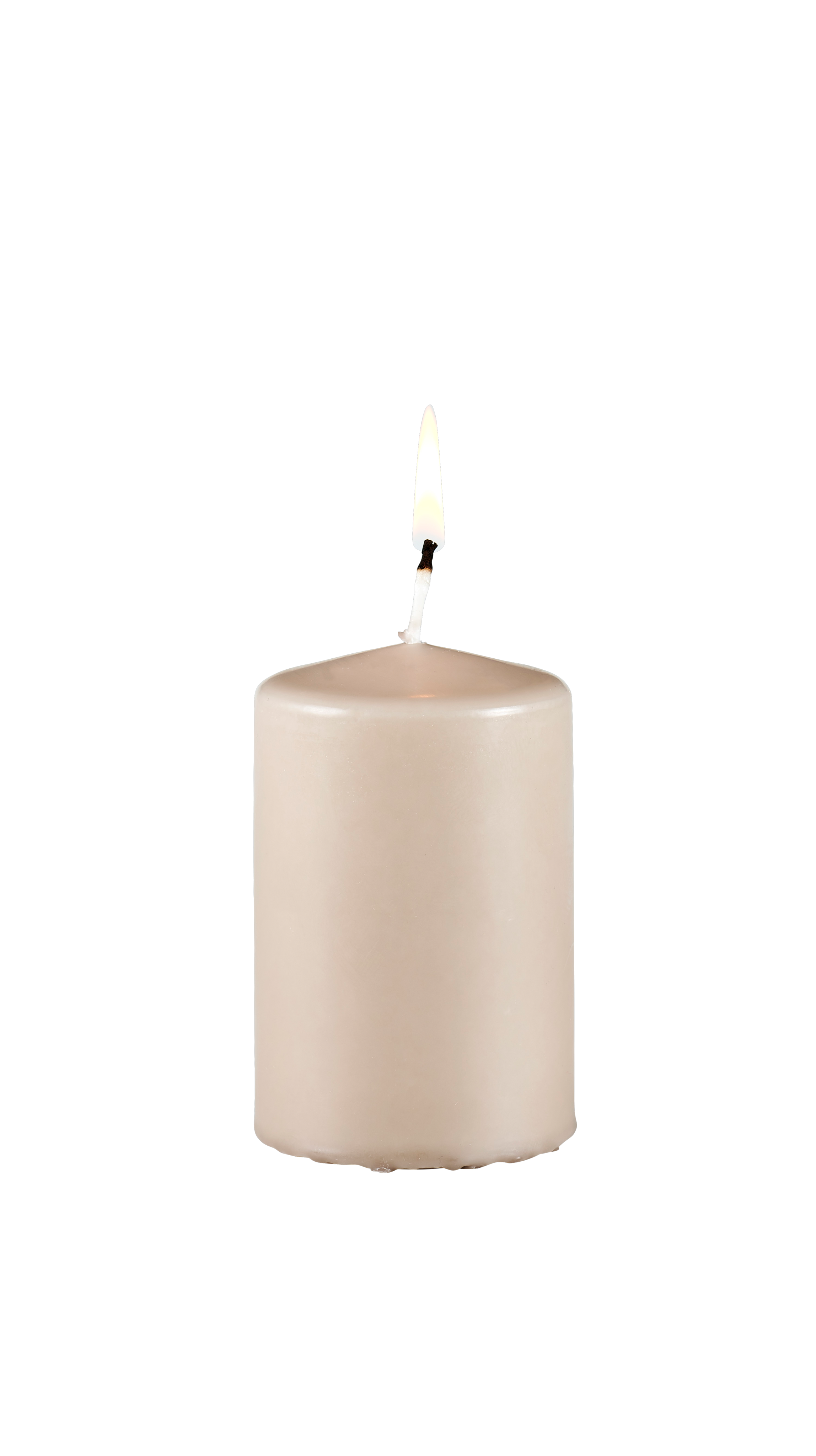 PURE Cilinderkaars grijsH 9 cm - Ø 6 cm