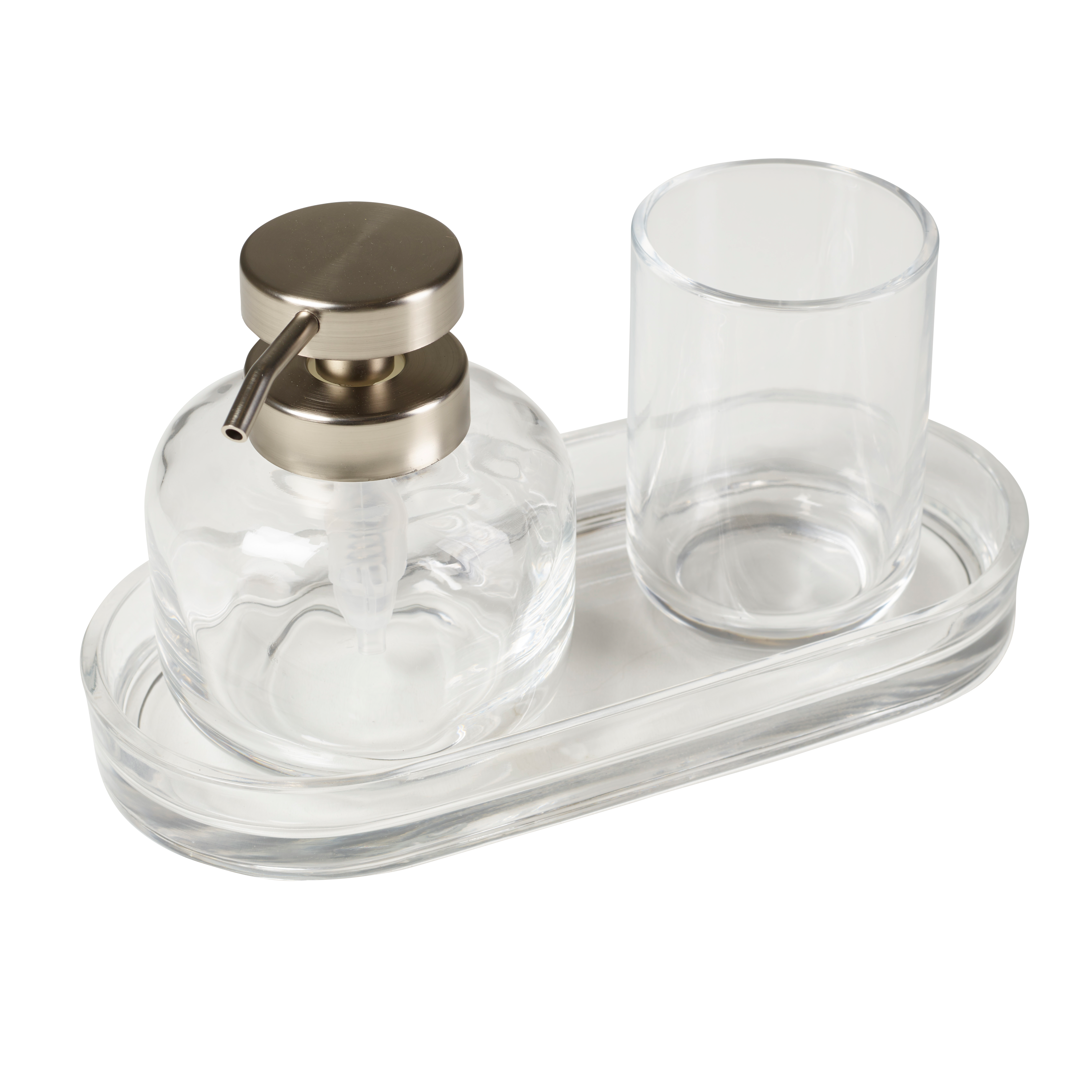 TOKIO Zeepdispenser transparantH 14 cm - Ø 10 cm
