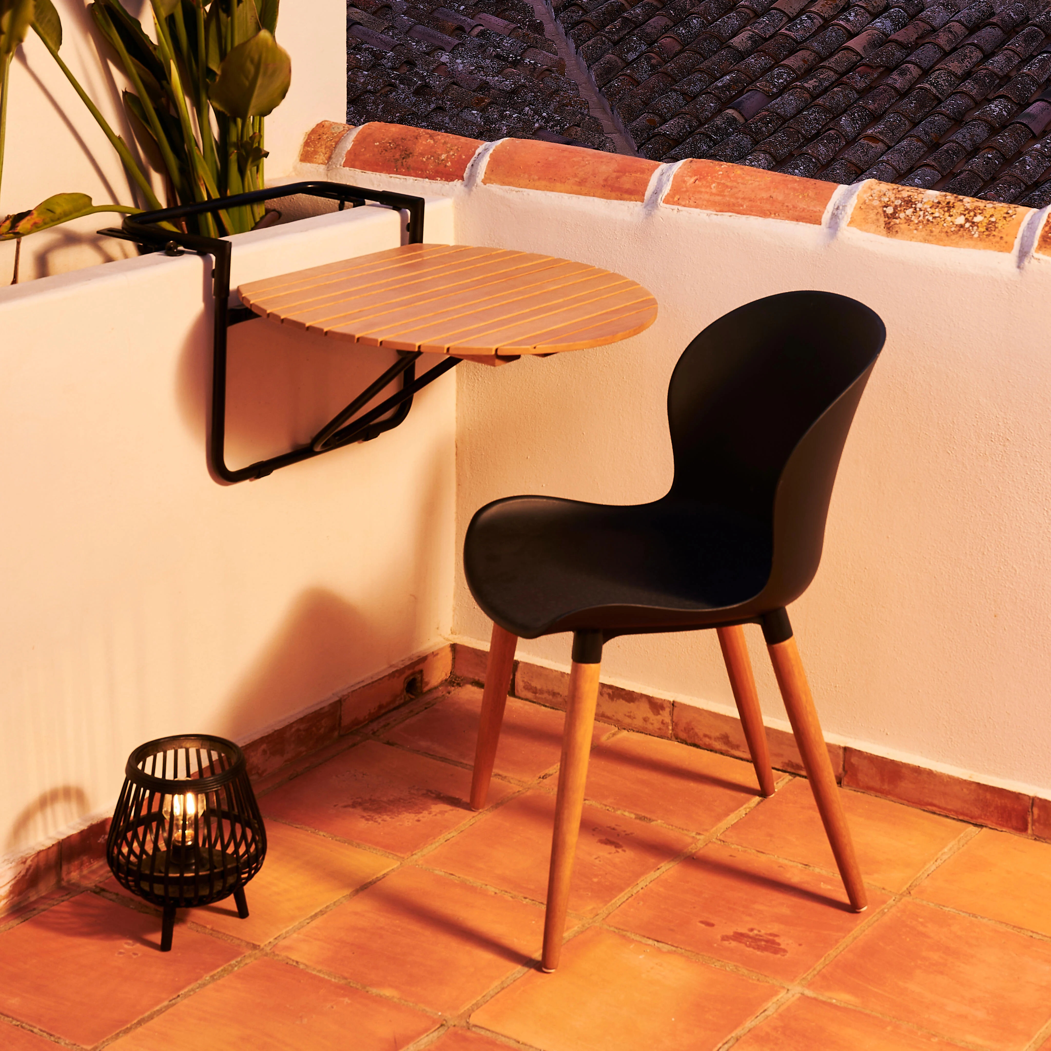 RAVA Vouwtafel balkontafel naturelH 75 x B 60 x D 53 cm