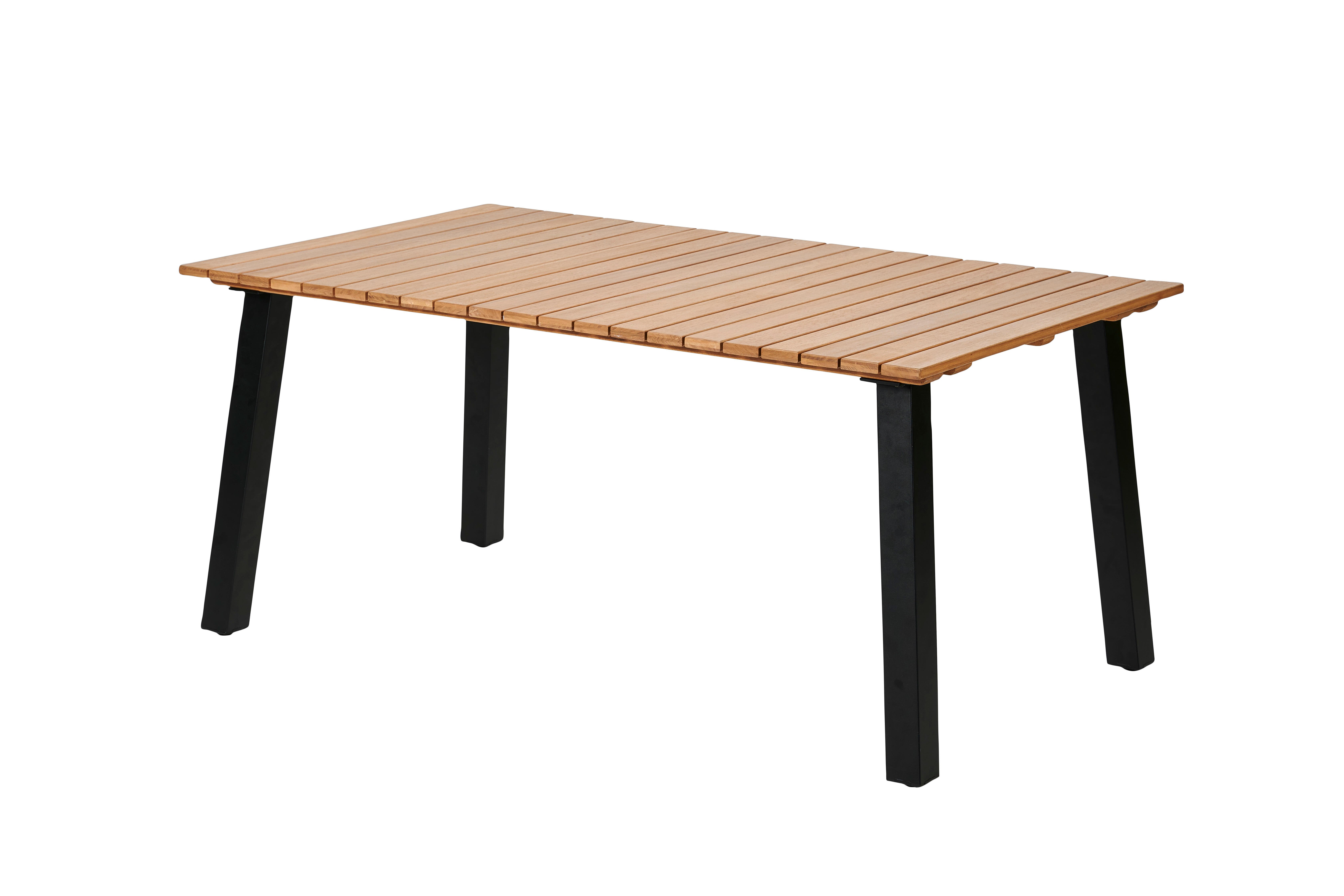 FORMAX Tuintafel met poten naturel/zwartH 5,8 x B 101 x L 160 cm