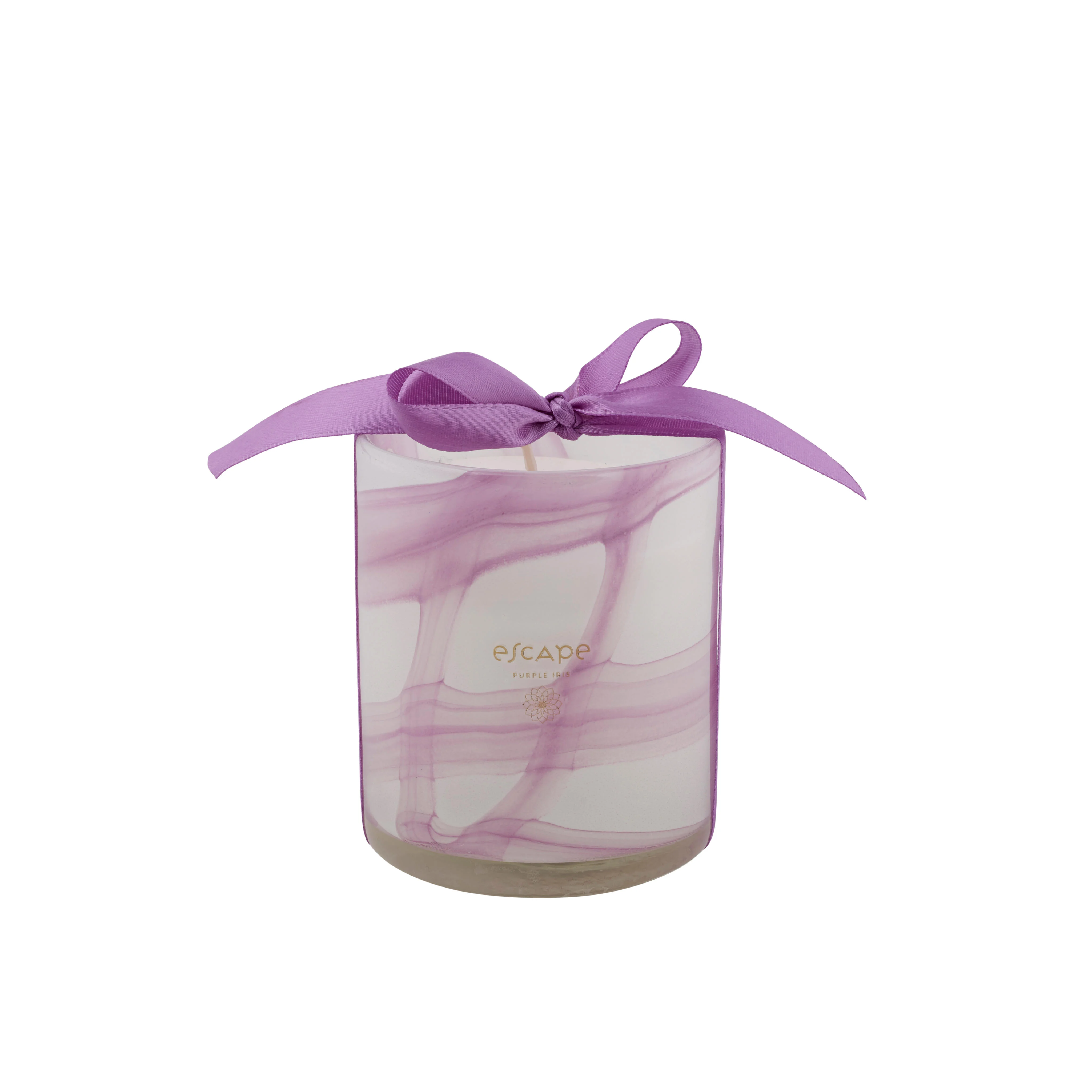 ESCAPE PURPLE IRIS Geurkaars in glas lichtpaarsH 10 cm - Ø 8,5 cm