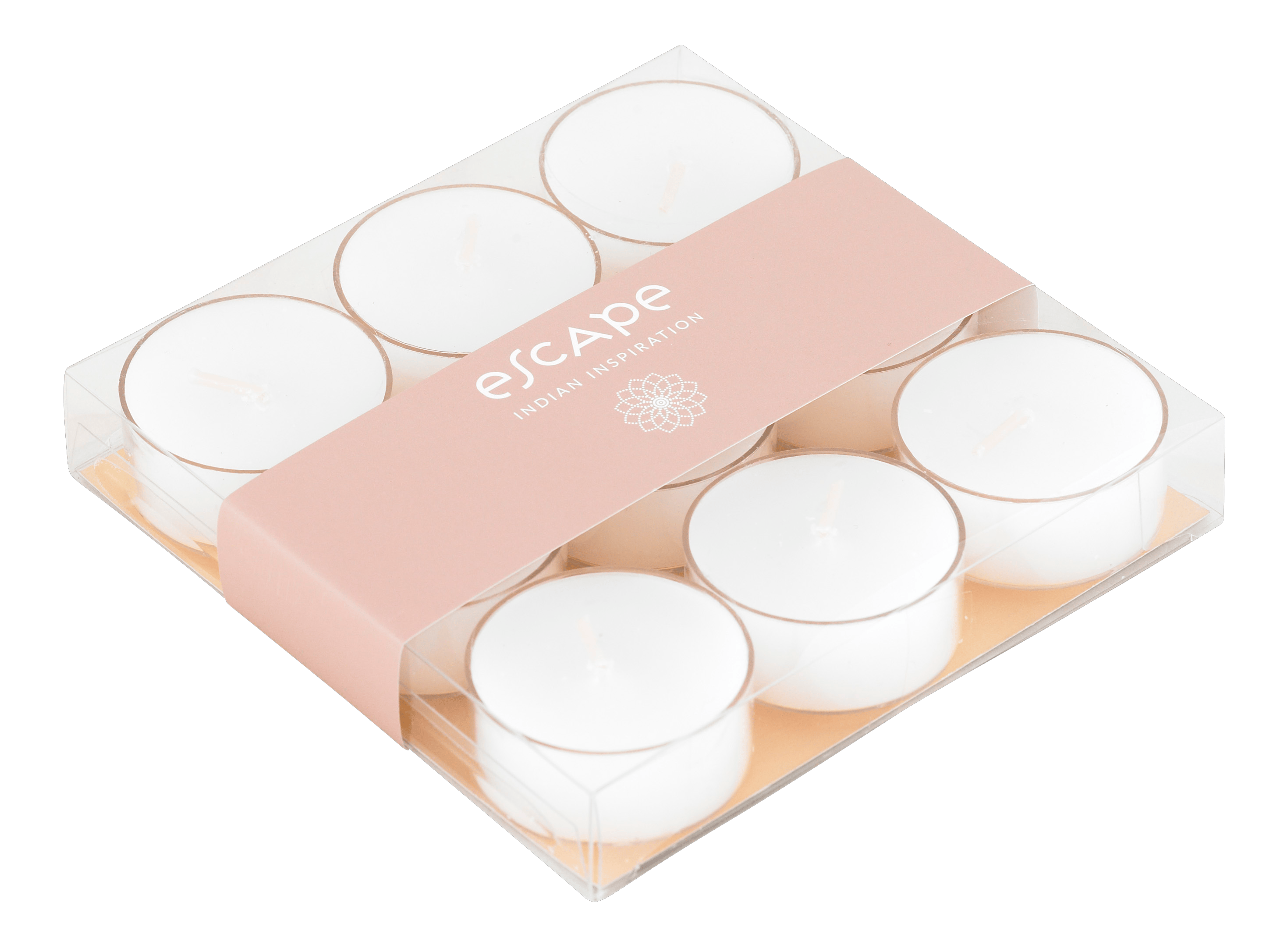 ESCAPE INDIAN INSPIRATION Geurtheelichten set van 9 beige