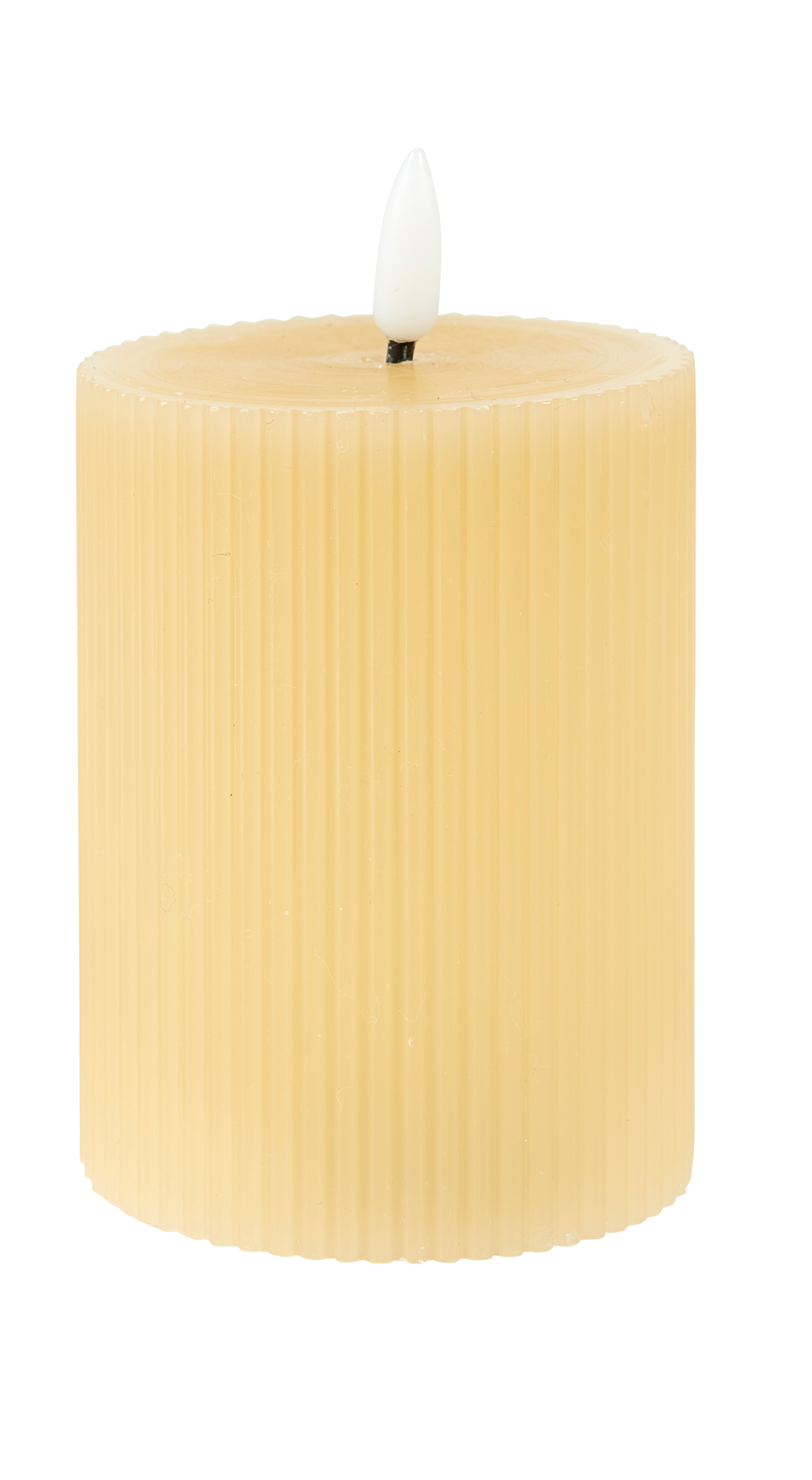 LED Kaars met led bruinH 13 cm - Ø 7,5 cm