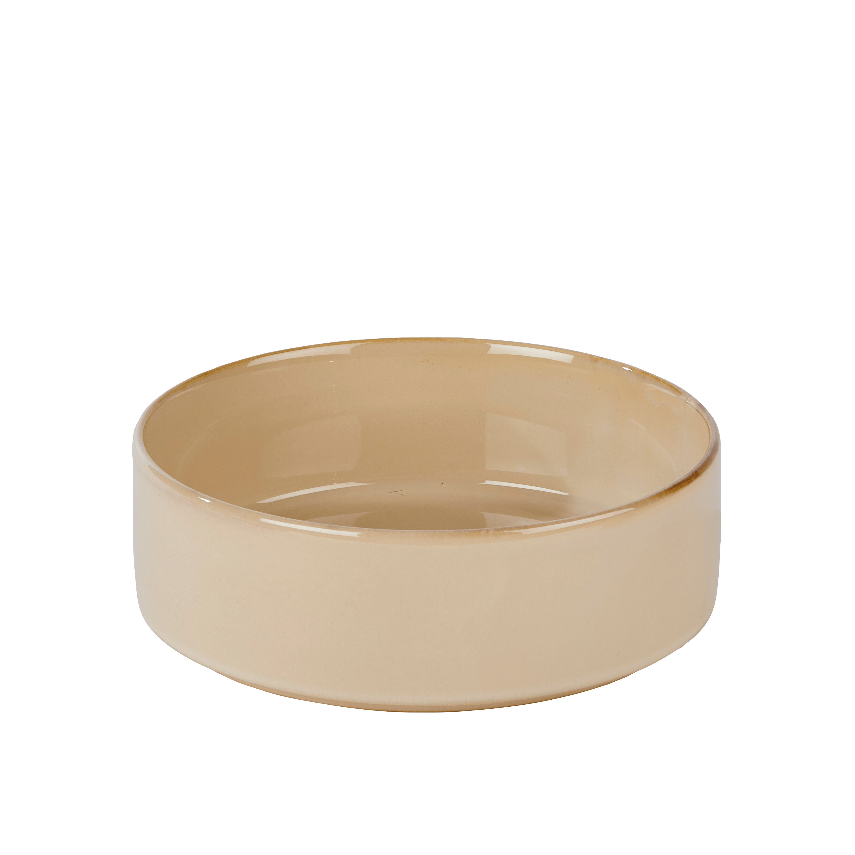 MINERAL SAND Bowl 100 CL beige - set van 4 H 6,5 cm - Ø 20 cm