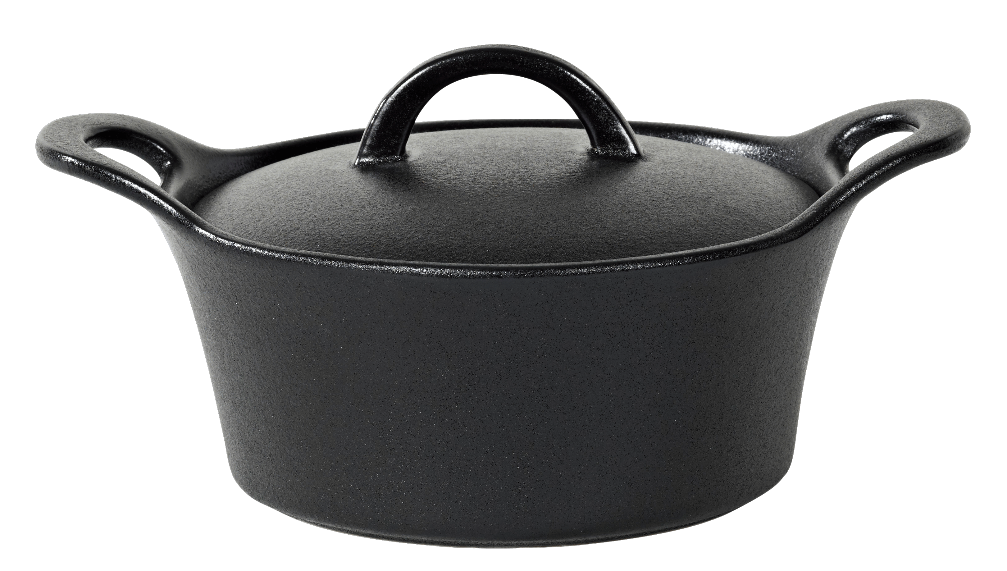 FERO Ovenpot met deksel 80 CL zwartH 9 cm - Ø 23,5 cm