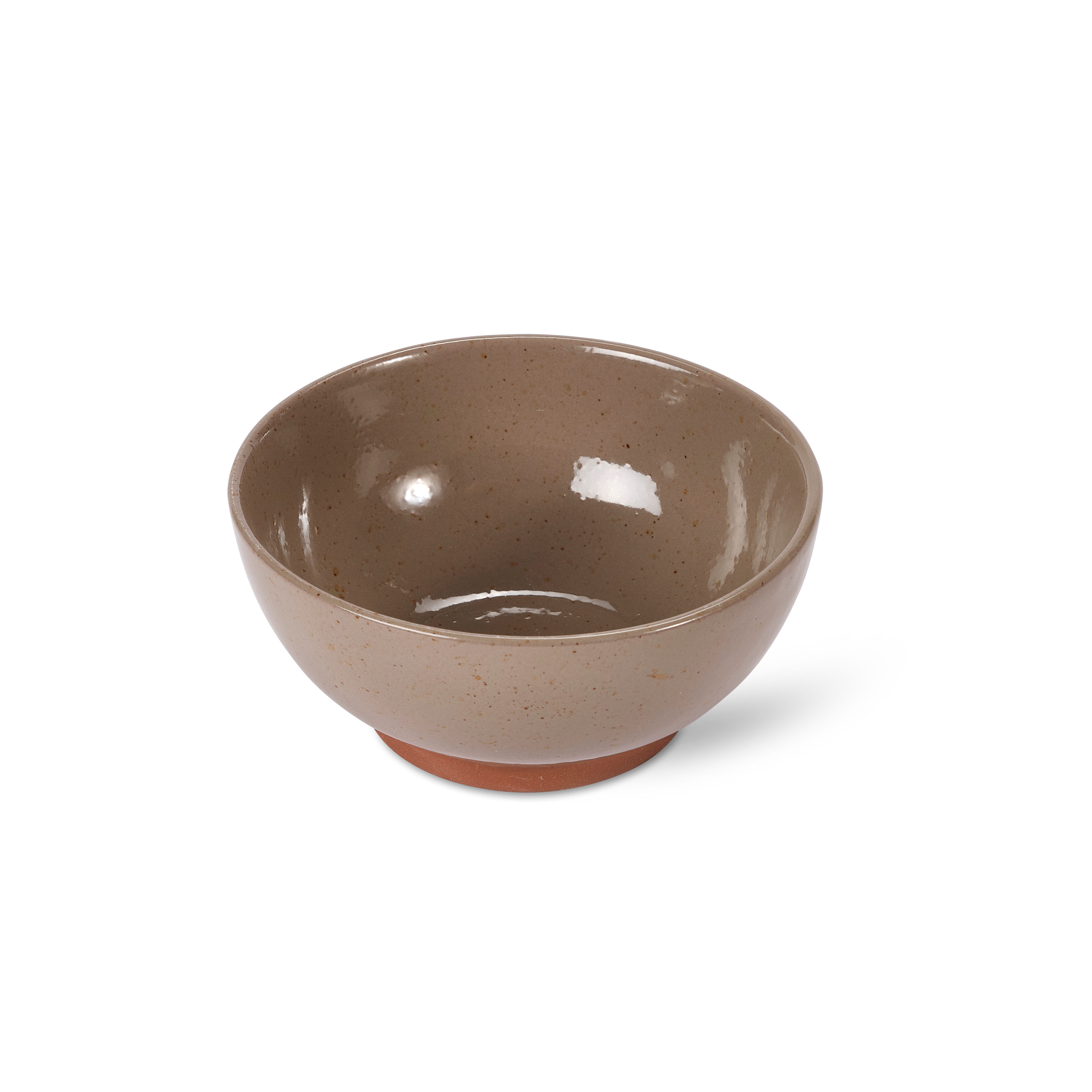 TERRA Bowl taupe - set van 4 H 6,5 cm - Ø 14 cm