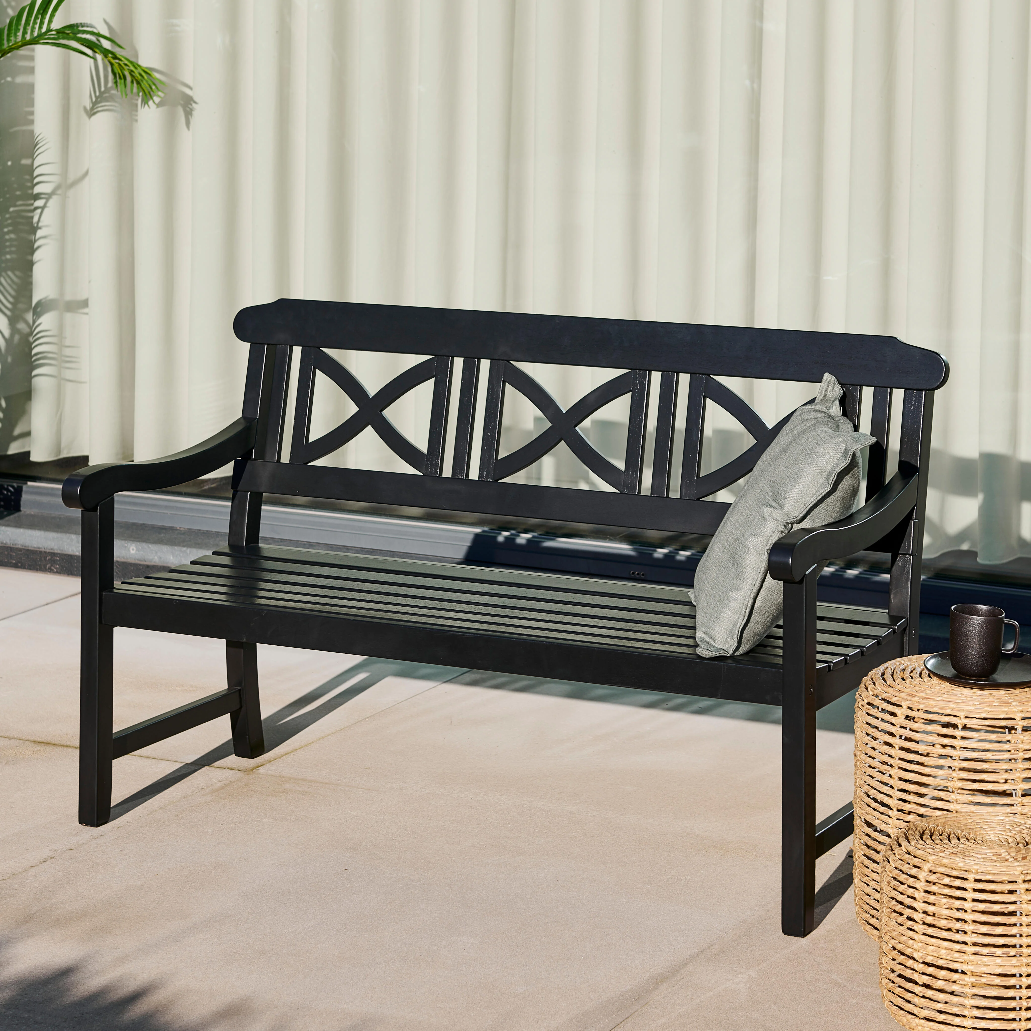 CROS Bank zwartH 88 x B 146,5 x D 63 cm